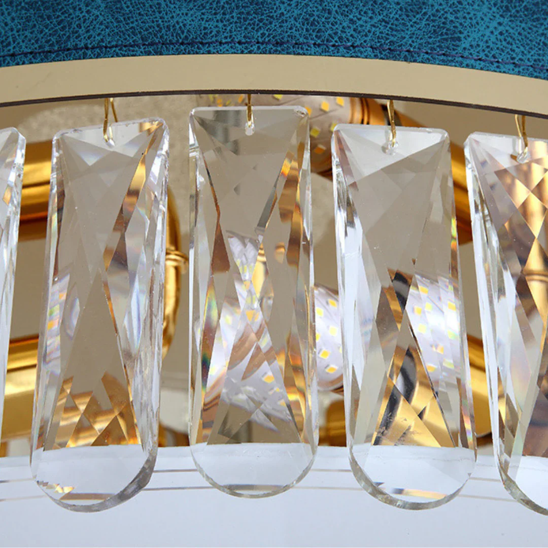 Modern Leather Crystal Ceiling Lamp - Image 9