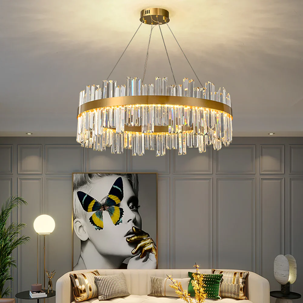 Modern Luxury Round Crystal Chandelier - Image 2
