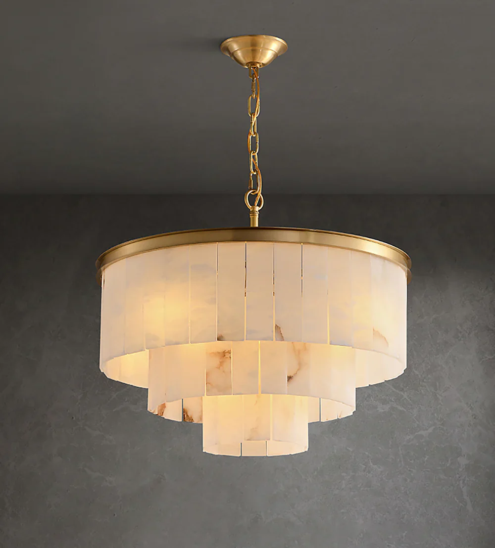 Modern Marble Tiered Chandelier - Image 10