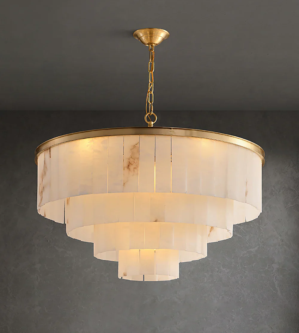 Modern Marble Tiered Chandelier - Image 11