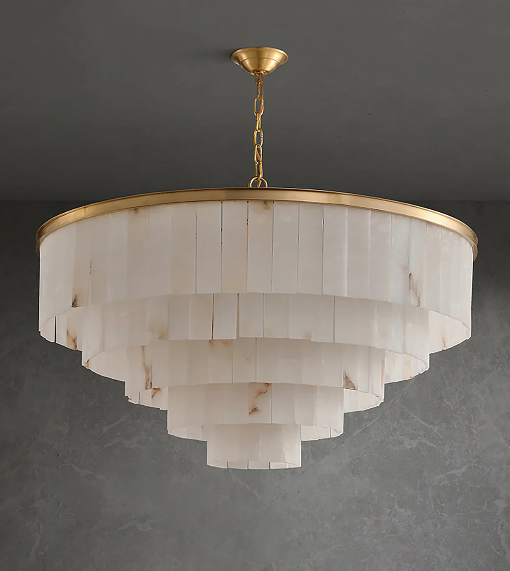 Modern Marble Tiered Chandelier - Image 13