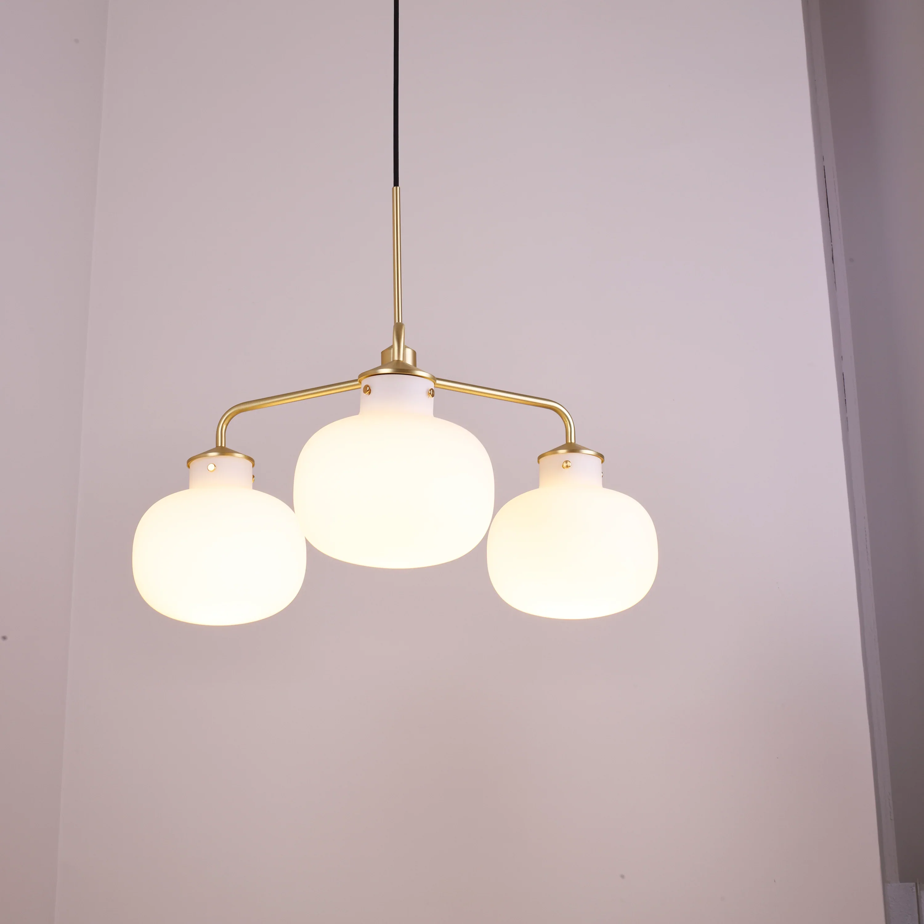 Modern Raito Opal Glass Chandelier - Image 16