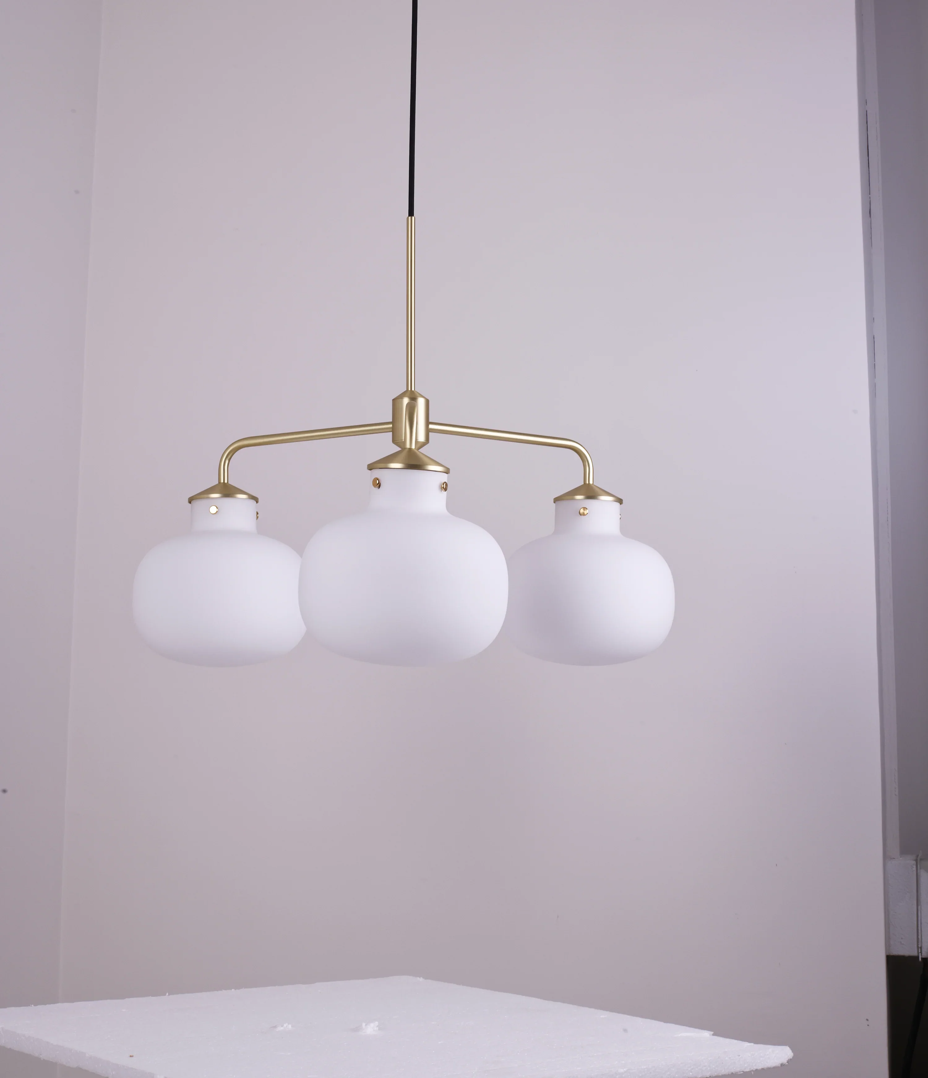 Modern Raito Opal Glass Chandelier - Image 17