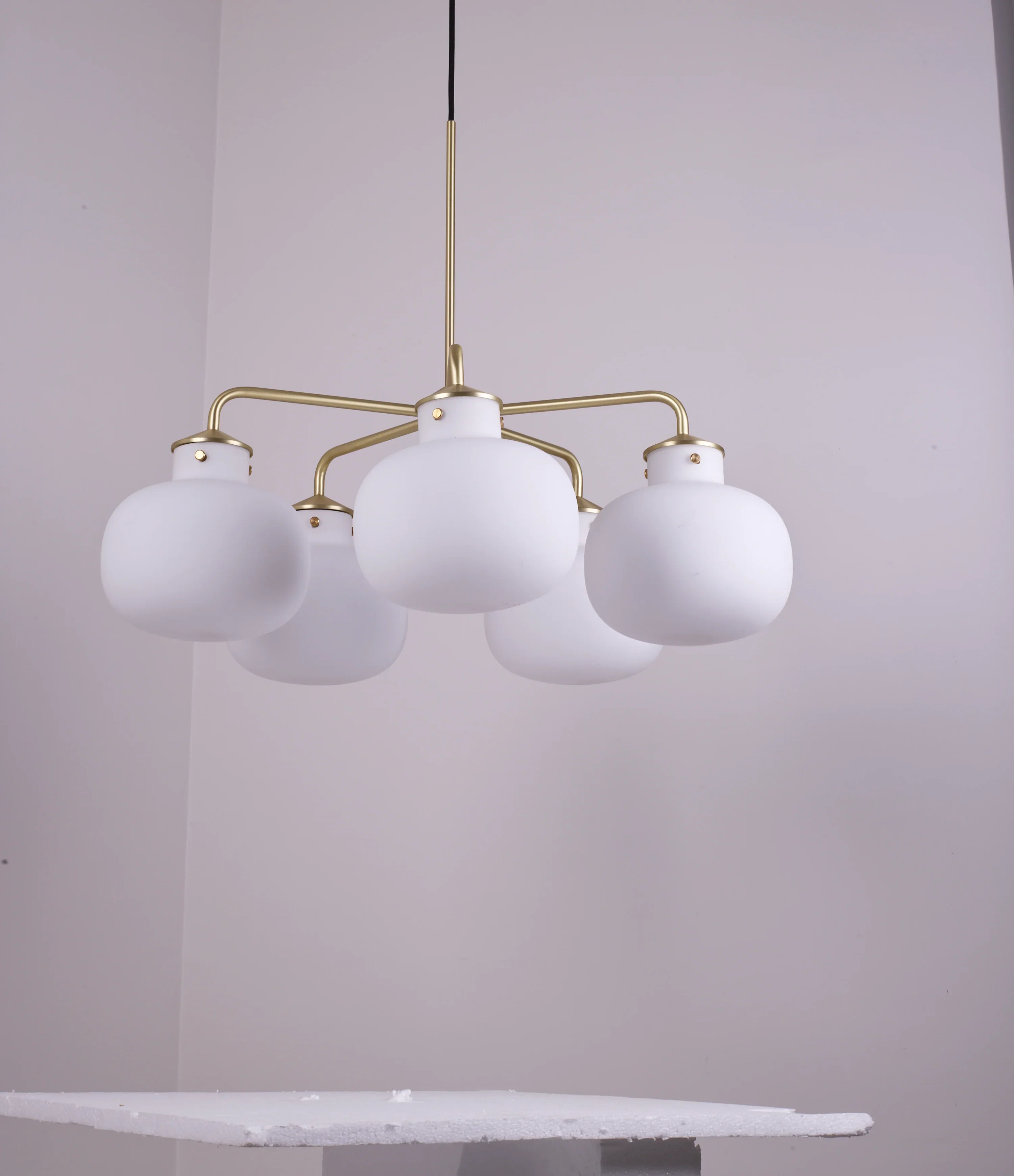 Modern Raito Opal Glass Chandelier - Image 19