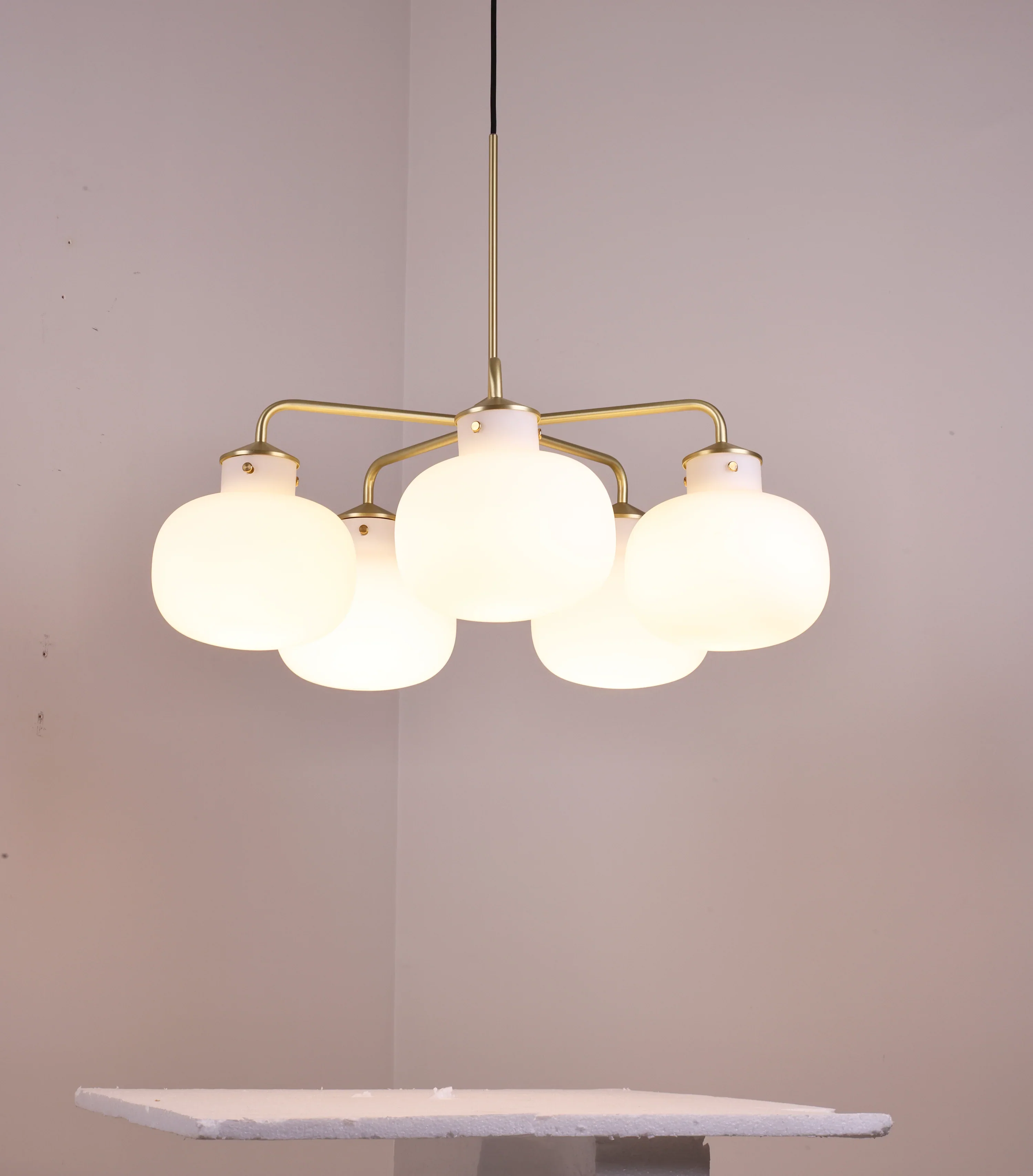 Modern Raito Opal Glass Chandelier - Image 20