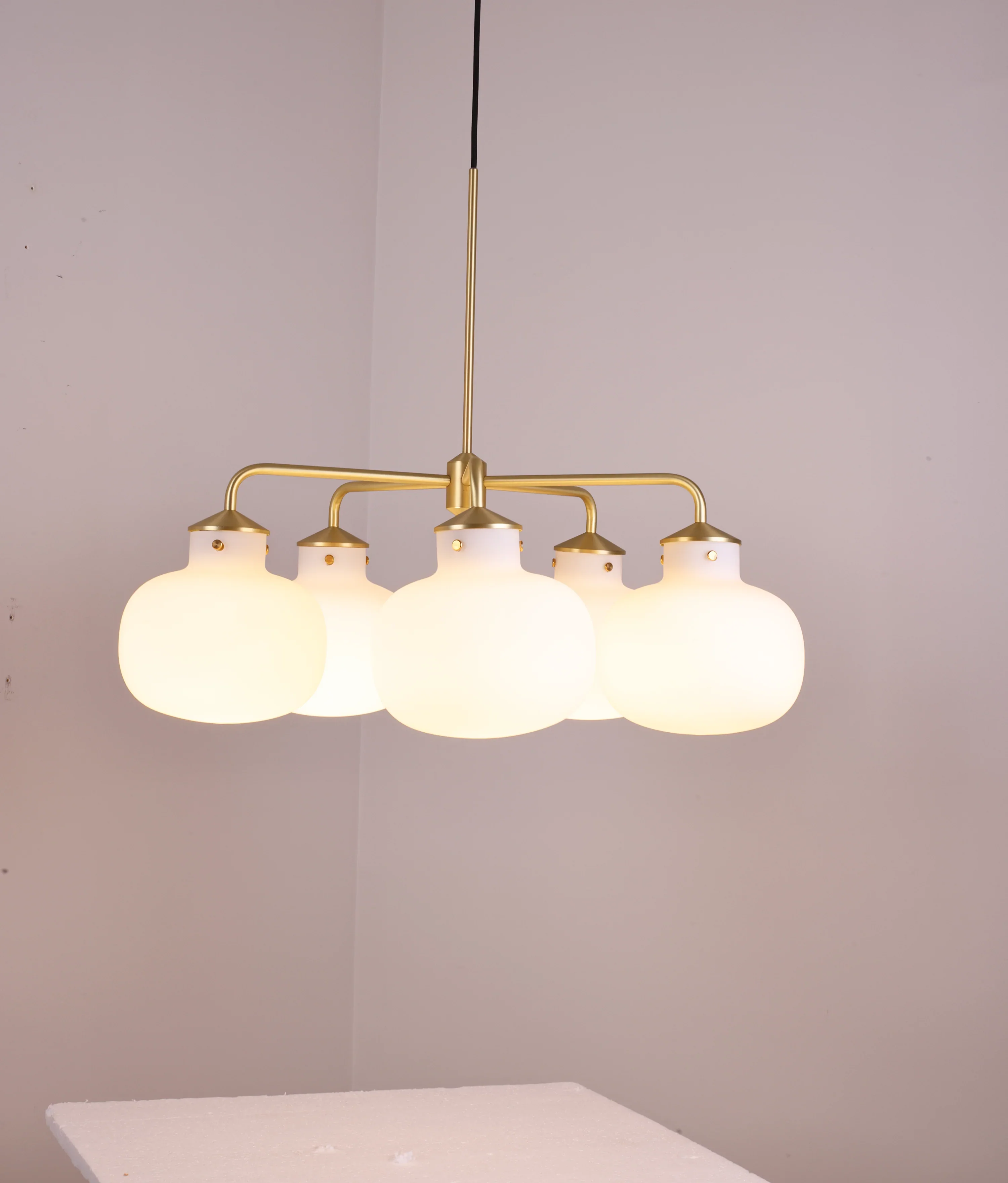 Modern Raito Opal Glass Chandelier - Image 22