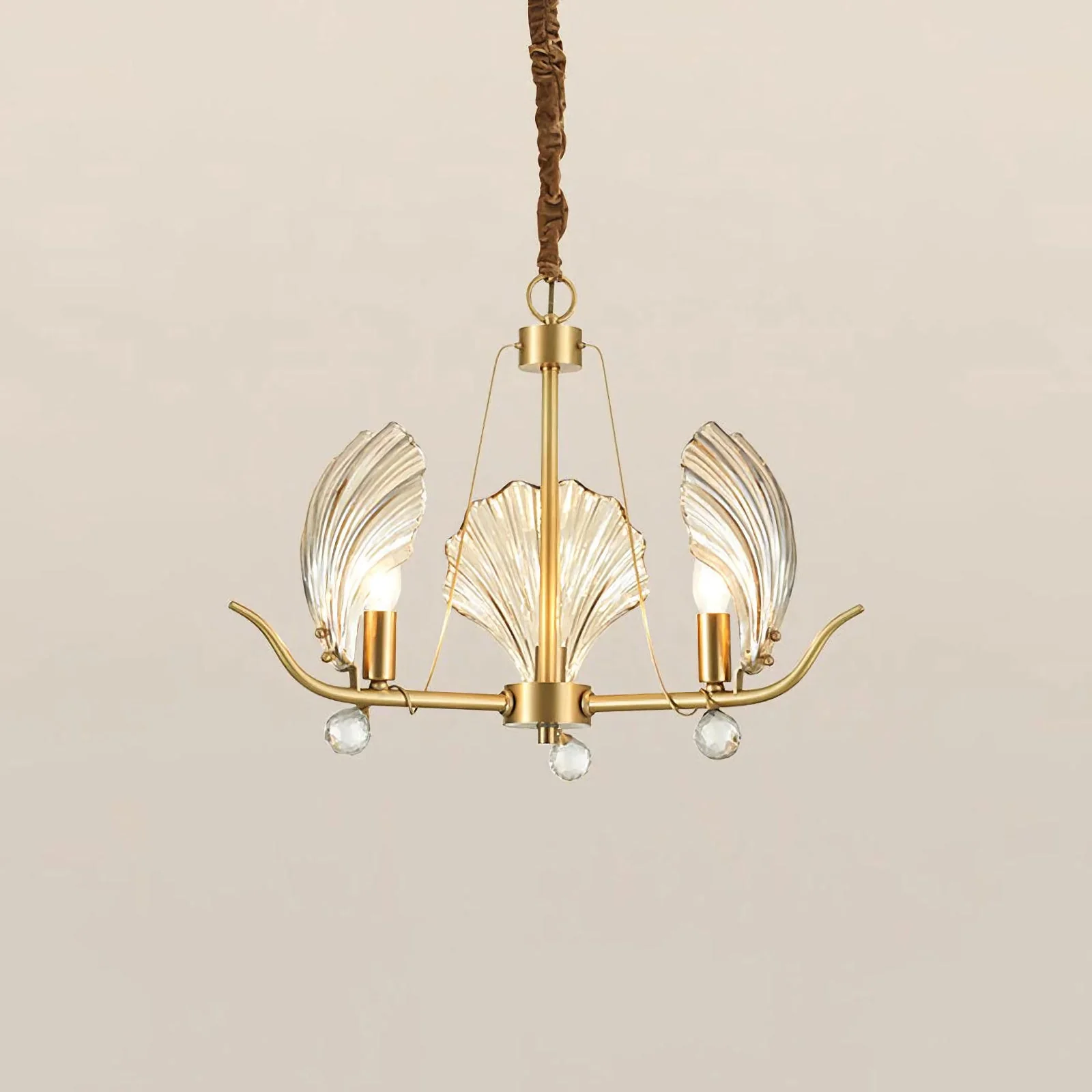 Modern Shell Glass Chandelier - Image 3