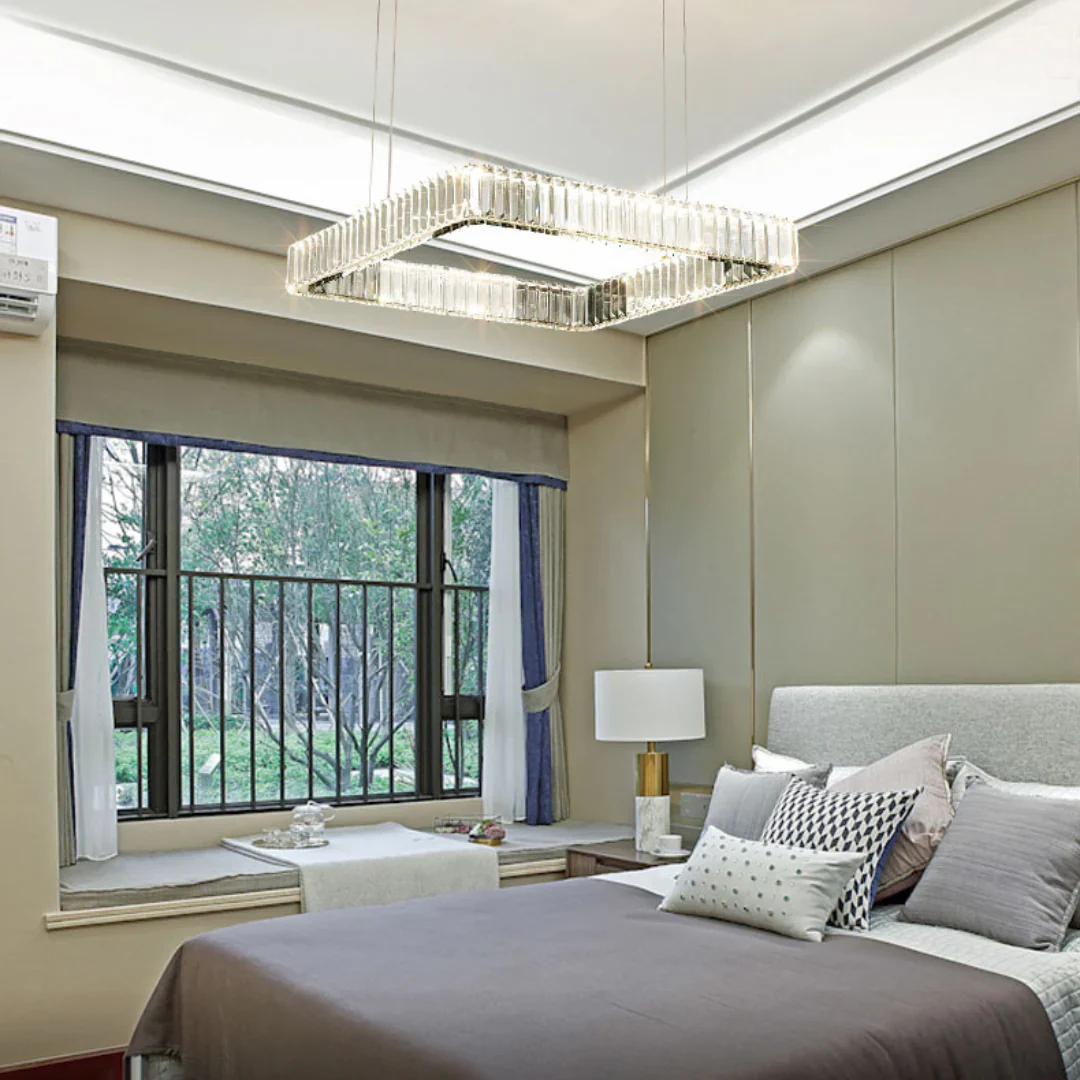 Modern Square Crystal Chandelier - Image 10