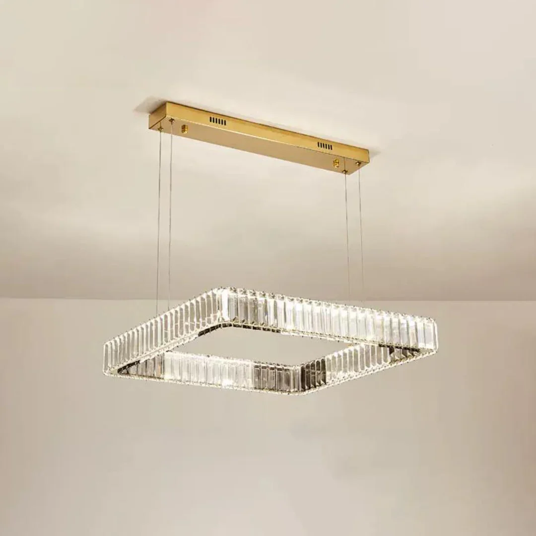 Modern Square Crystal Chandelier - Image 12