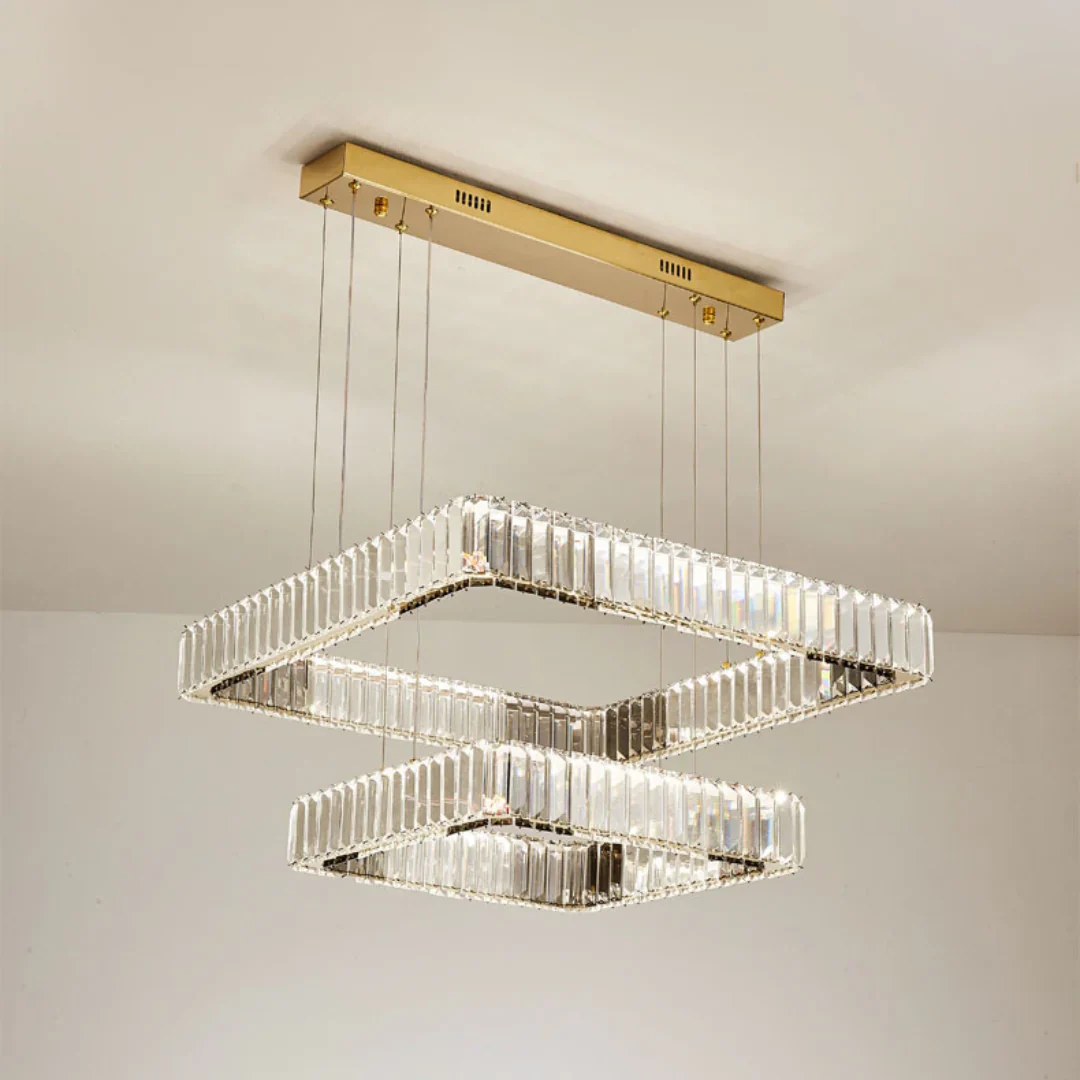 Modern Square Crystal Chandelier - Image 14