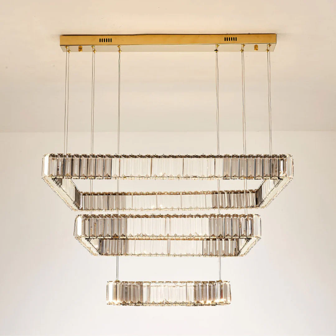 Modern Square Crystal Chandelier - Image 15