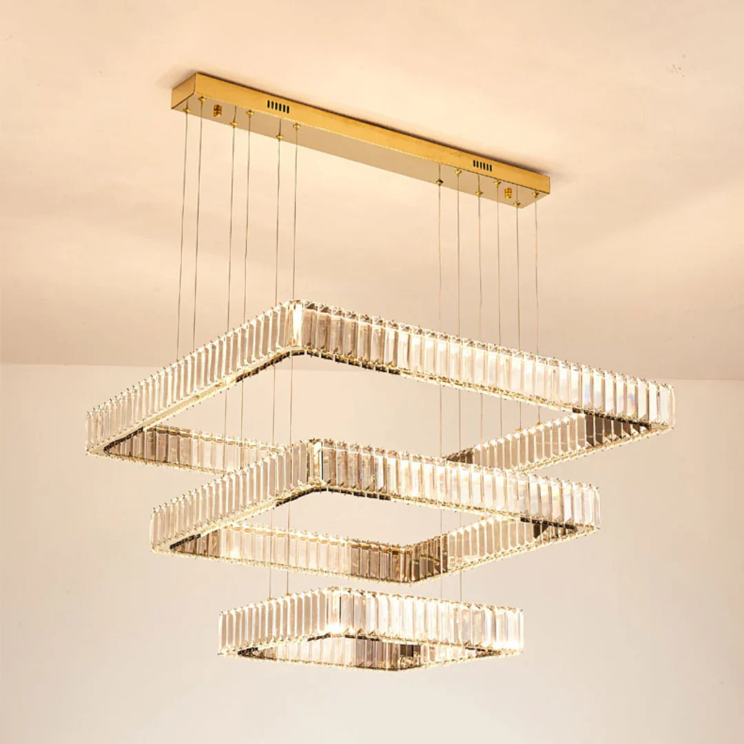 Modern Square Crystal Chandelier - Image 17