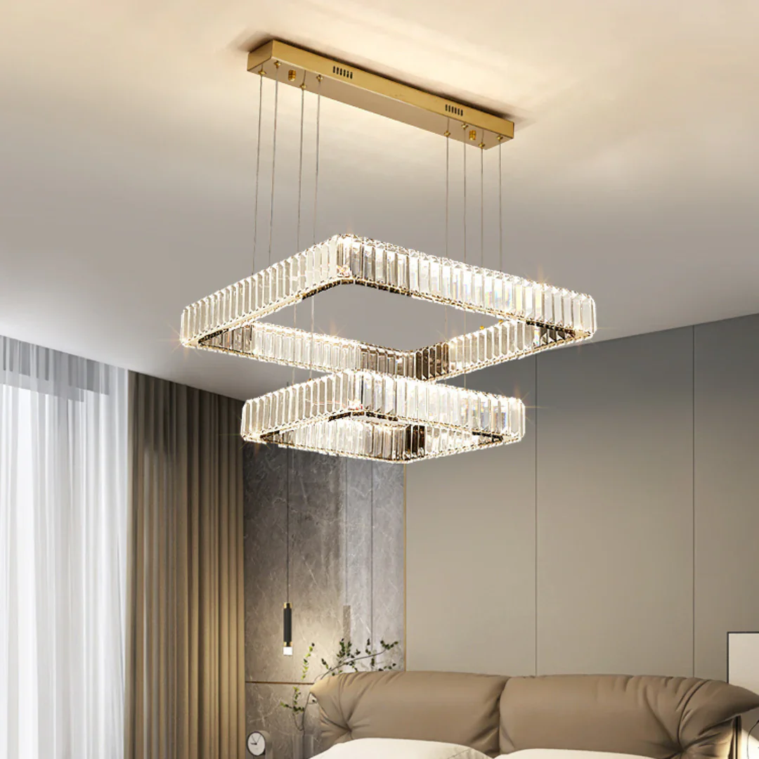 Modern Square Crystal Chandelier - Image 3