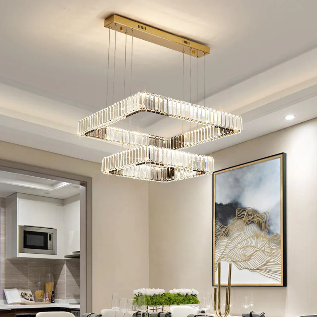 Modern Square Crystal Chandelier - Image 5