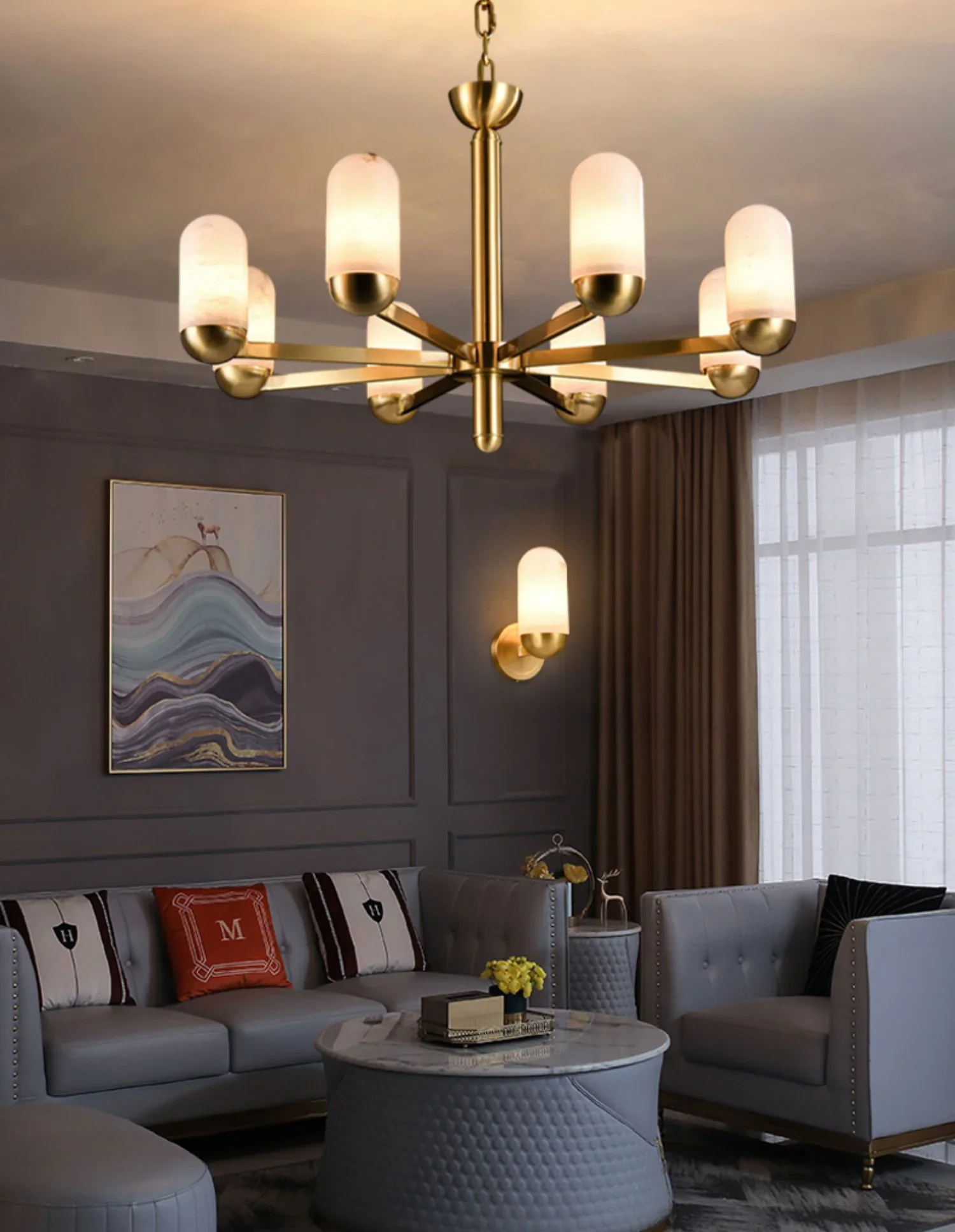 Moonshade Marble Chandelier - Image 5