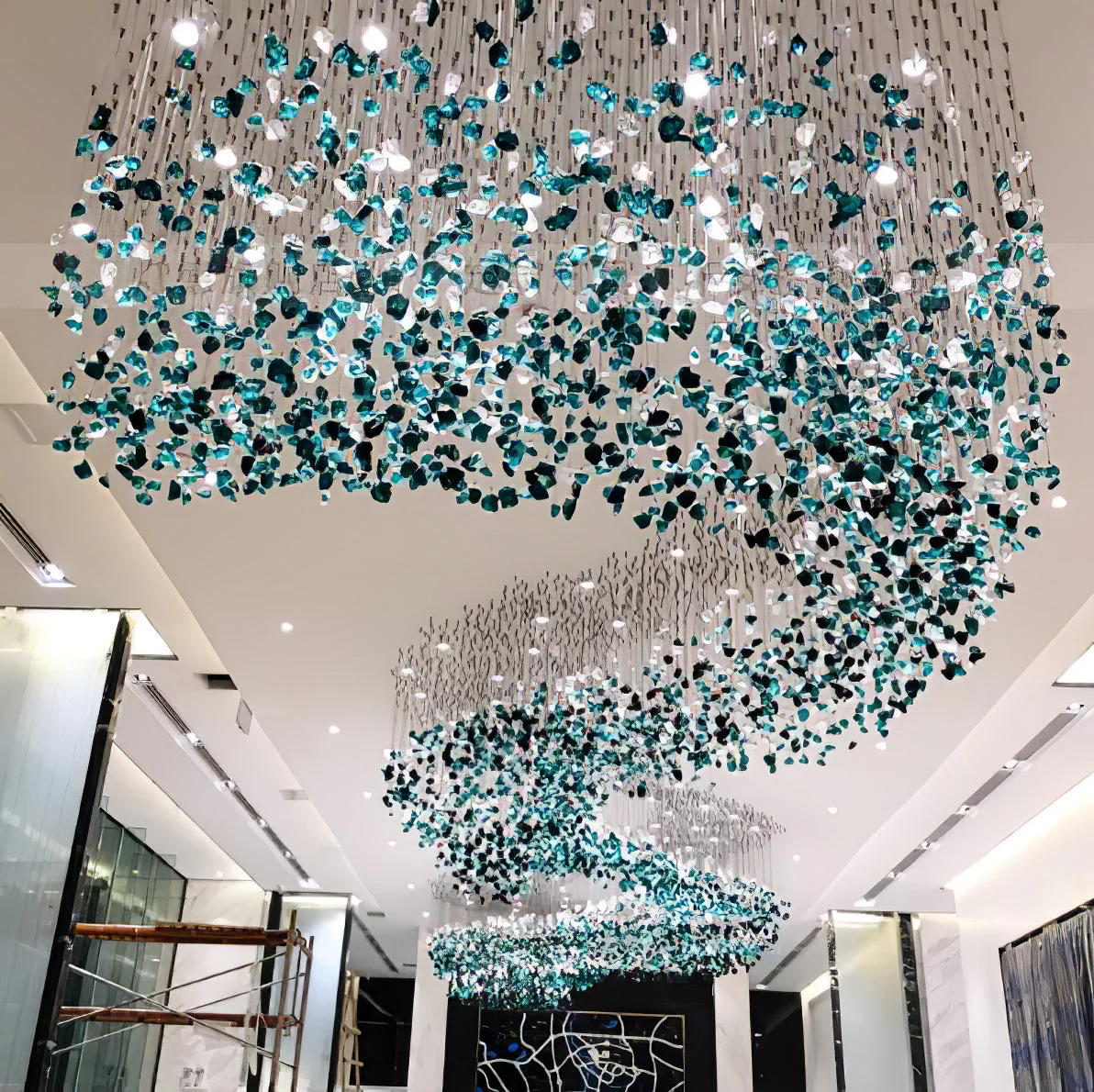 Multicolor Crystal Stone Chandelier - Image 22