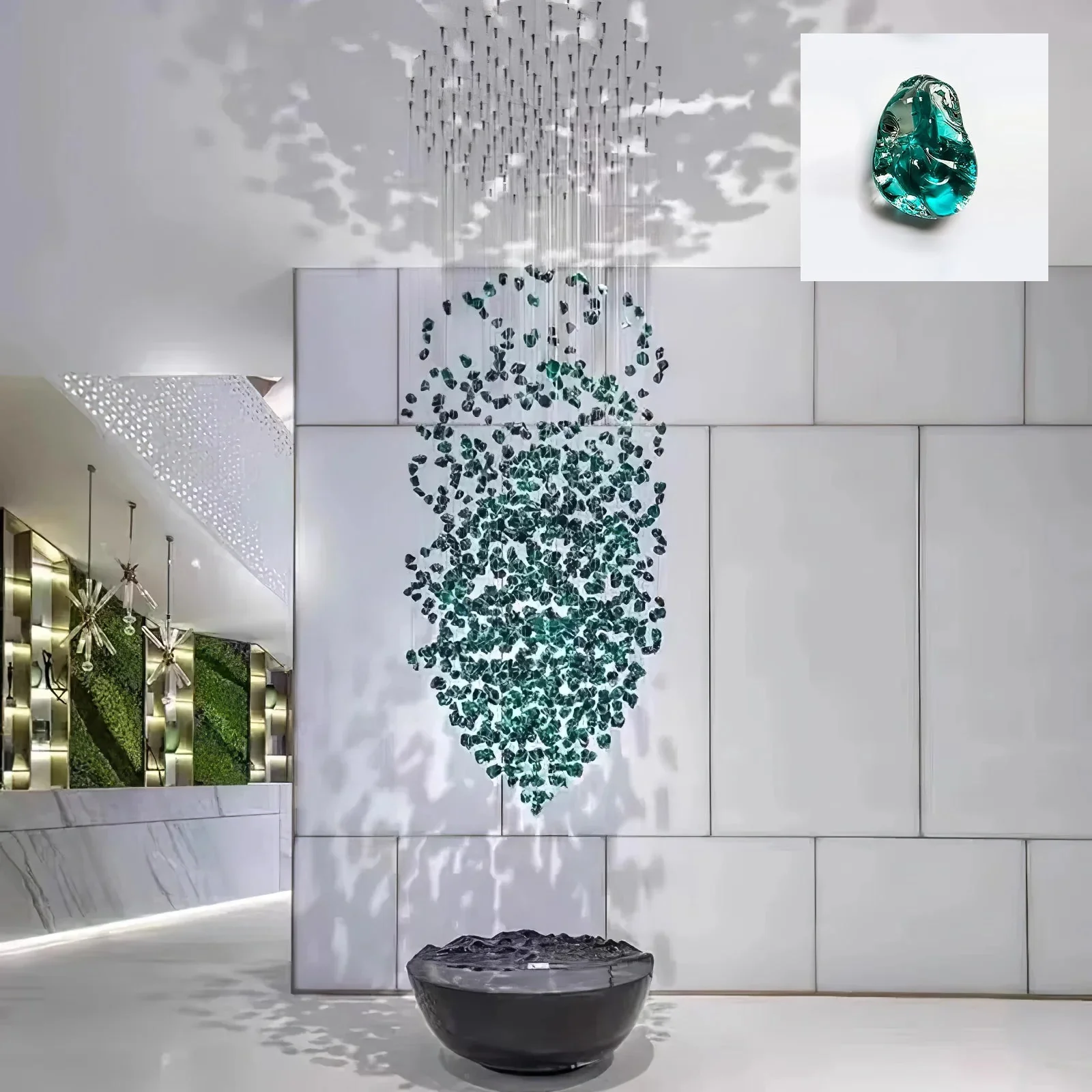 Multicolor Crystal Stone Chandelier - Image 38