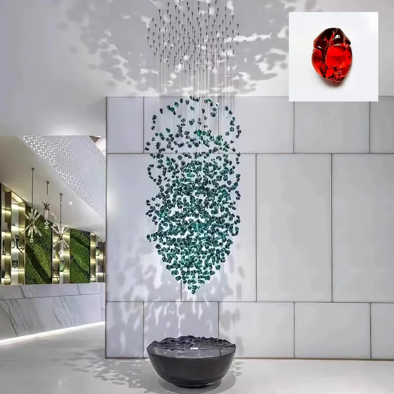 Multicolor Crystal Stone Chandelier - Image 39