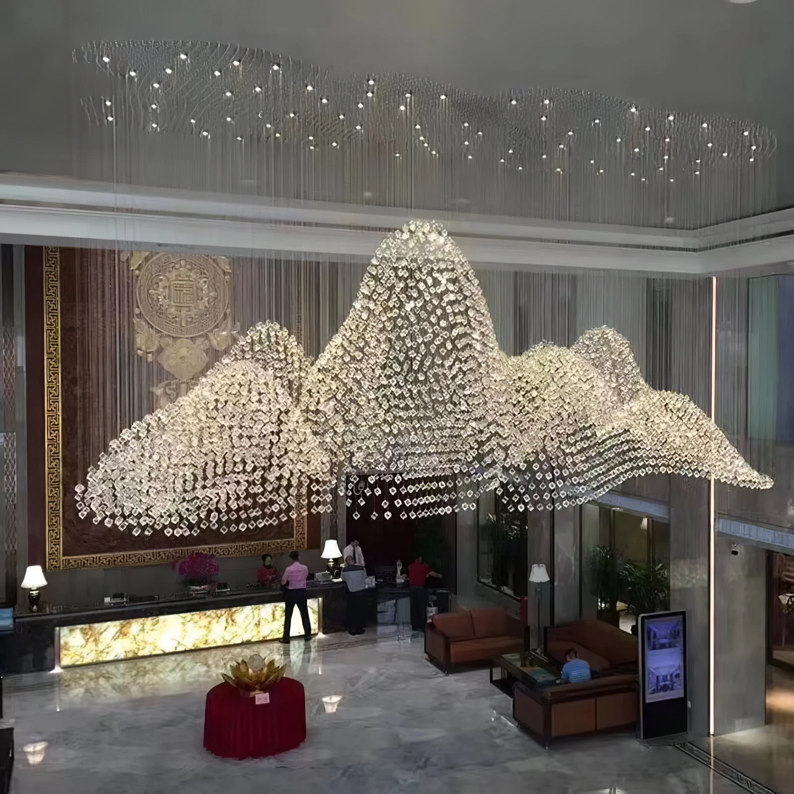 Multicolor Crystal Stone Chandelier - Image 4