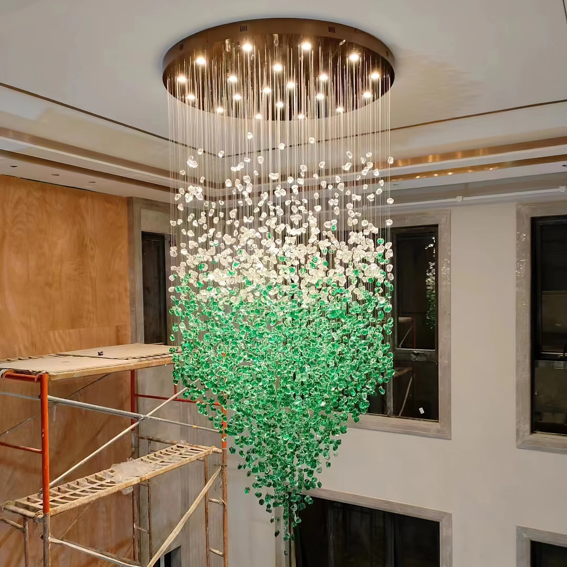 Multicolor Crystal Stone Chandelier - Image 6