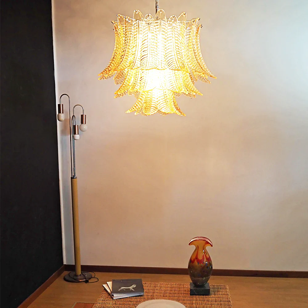 Murano Amber Ferns Glass Chandelier - Image 2