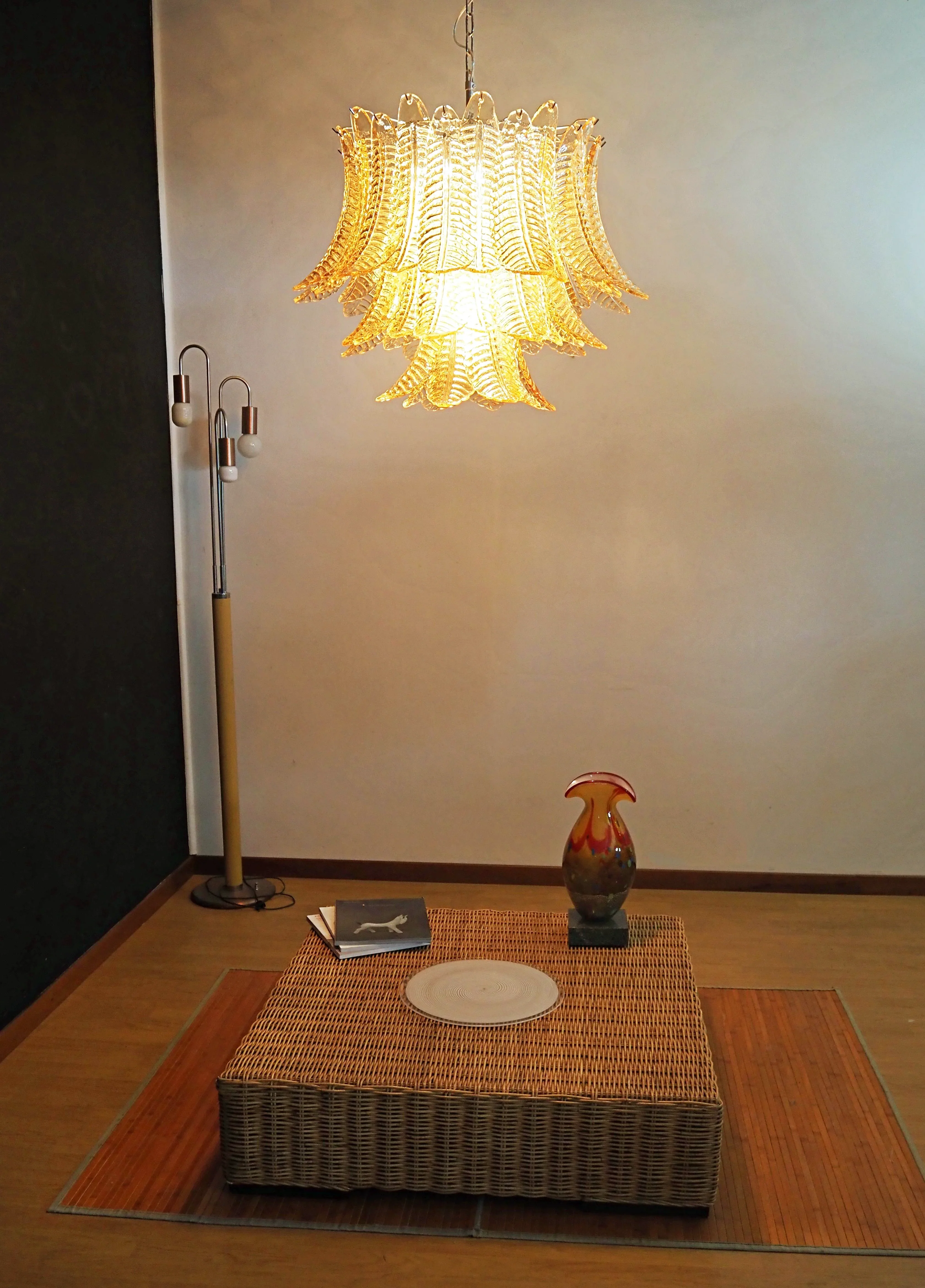 Murano Amber Ferns Glass Chandelier - Image 5