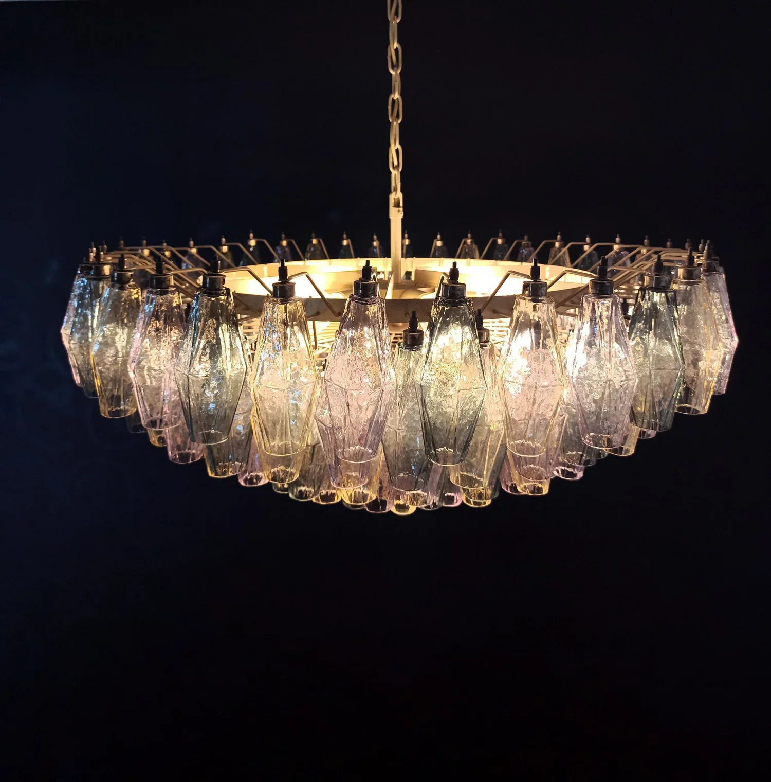 Murano Faceted Multicolor Glass Chandelier - Image 15