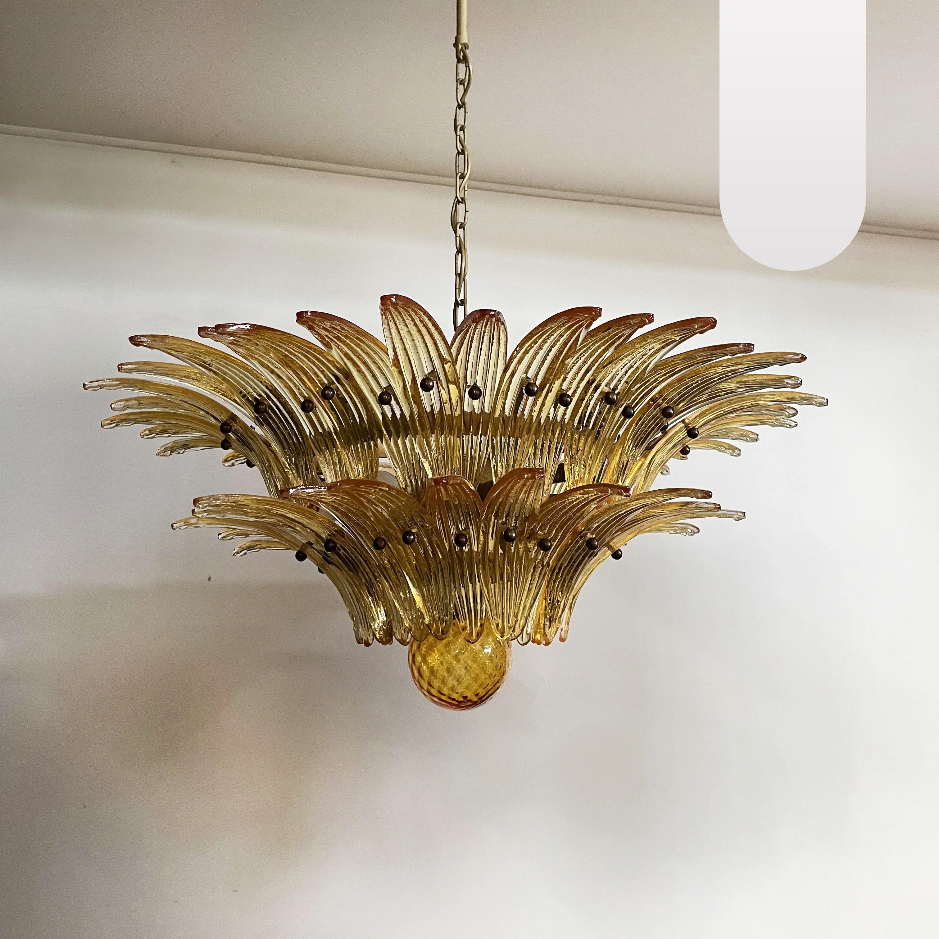 Murano Palmette Amber Chandelier - Image 15