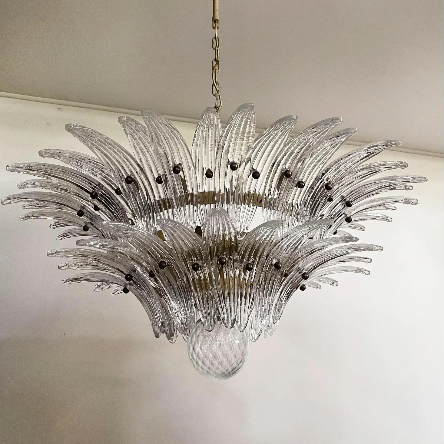 Murano Palmette Transparent Chandelier - Image 12