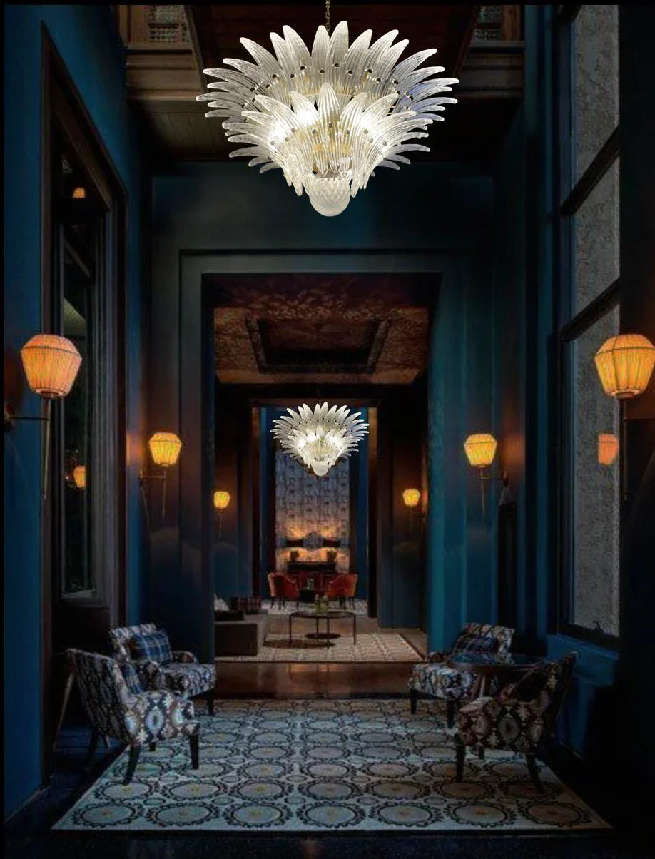 Murano Palmette Transparent Chandelier - Image 5