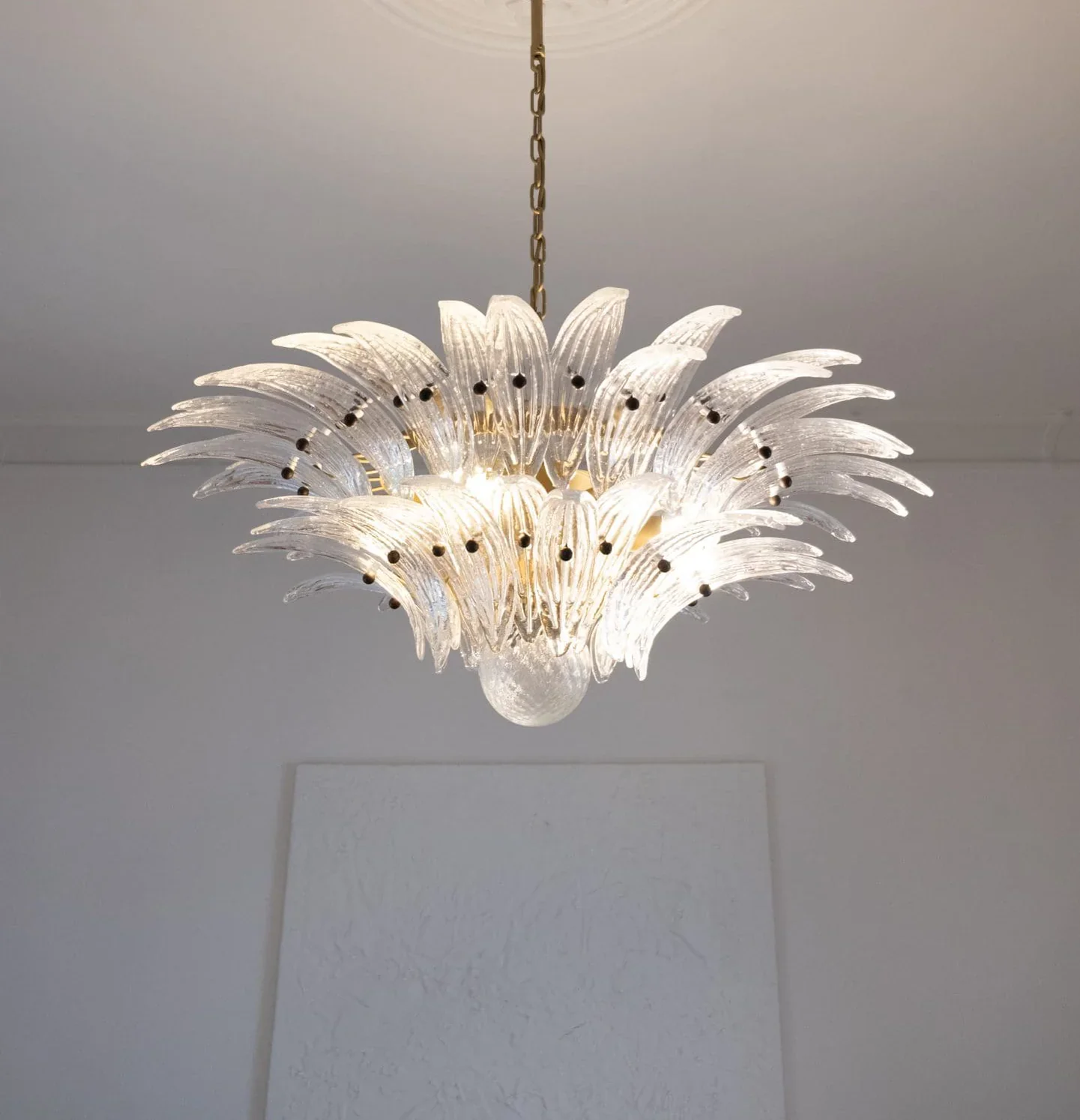 Murano Palmette Transparent Chandelier - Image 8