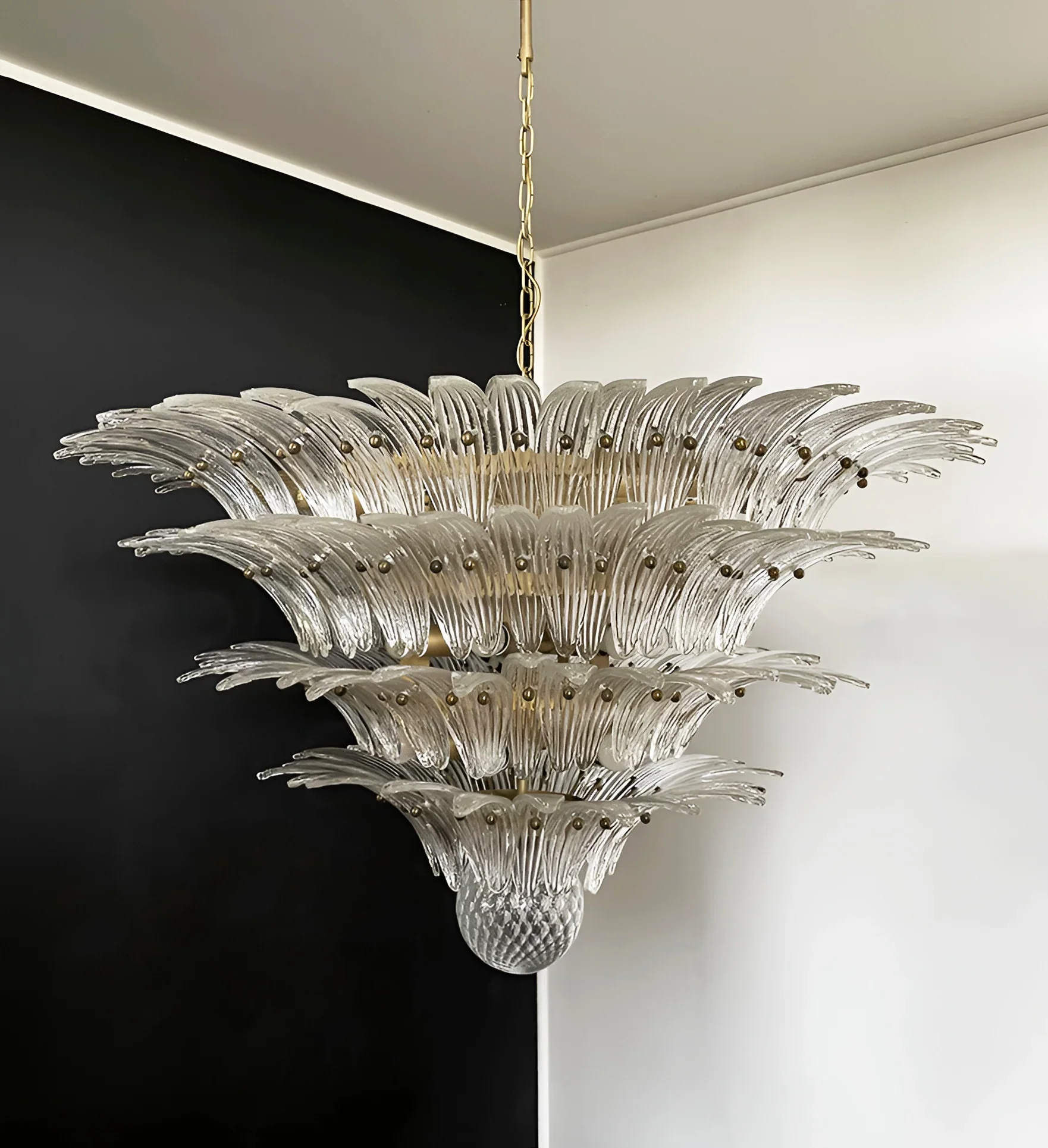 Murano Palmette Transparent Chandelier - Image 13