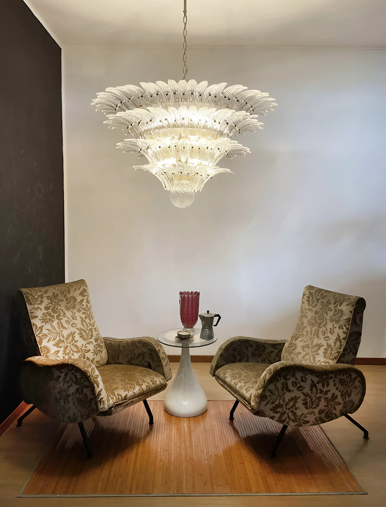 Murano Palmette Transparent Chandelier - Image 6