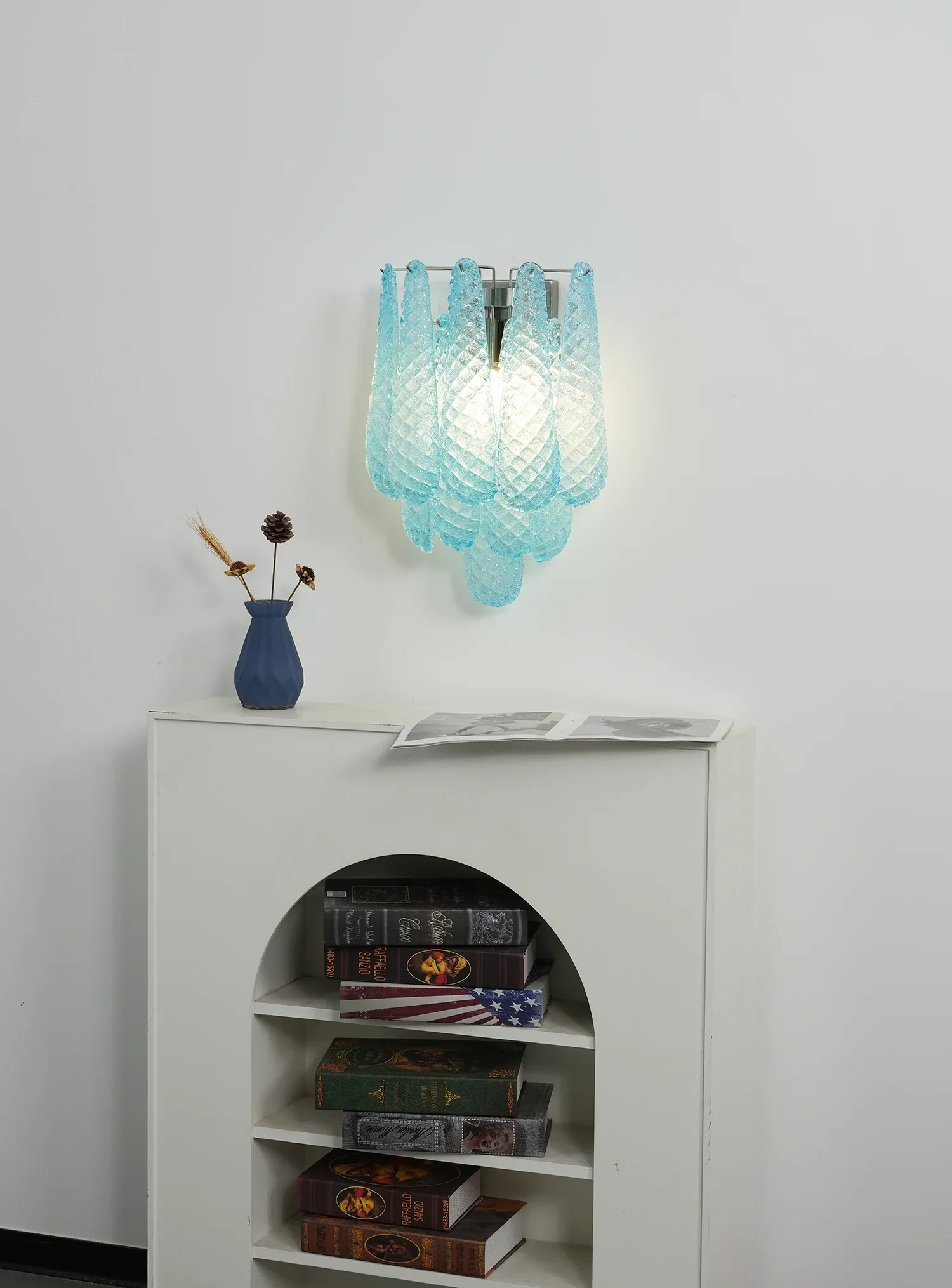 Murano Petals Glass Blue Wall Light - Image 23