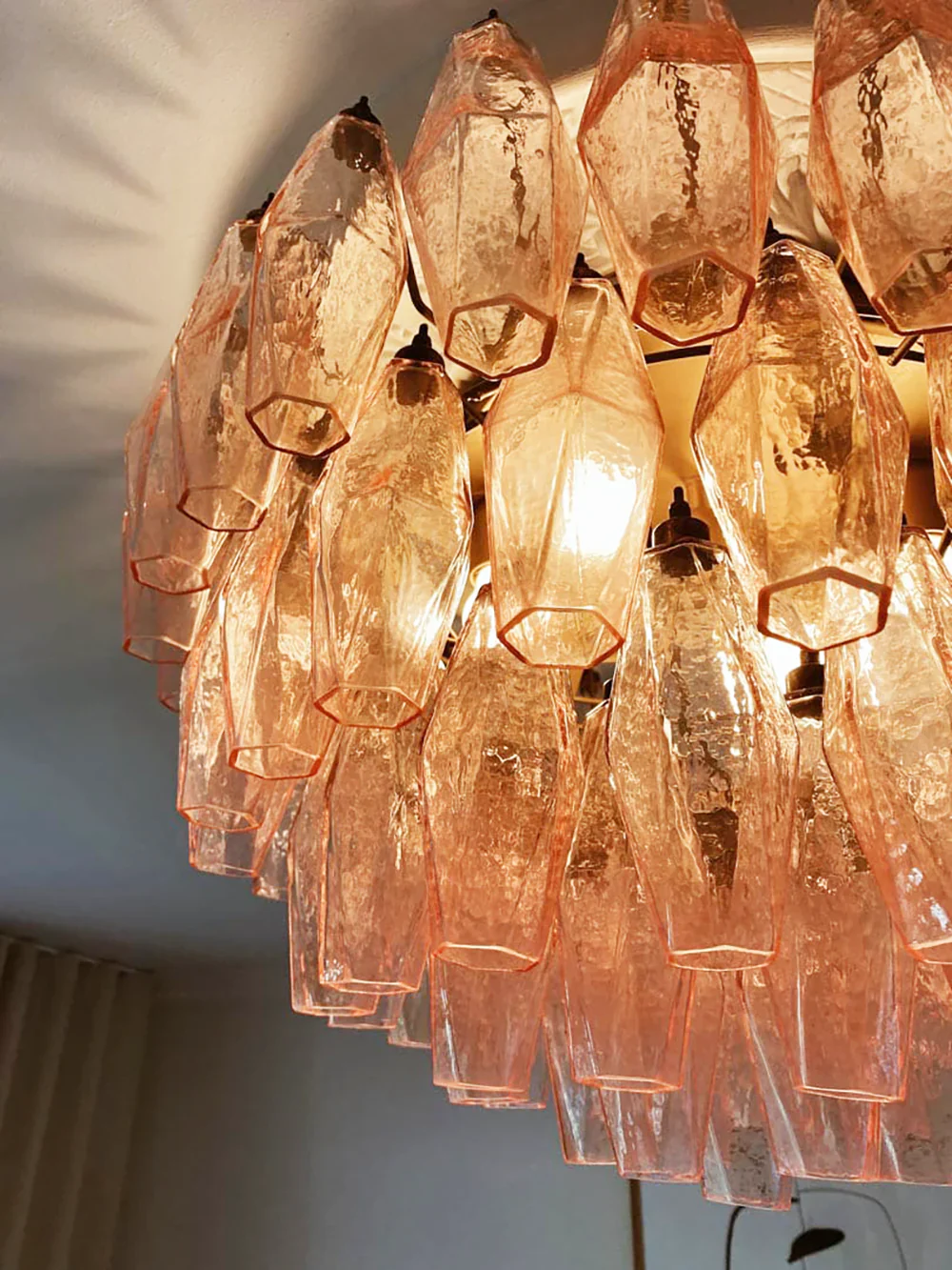 Murano Poliedri Pink Ceiling Light - Image 11