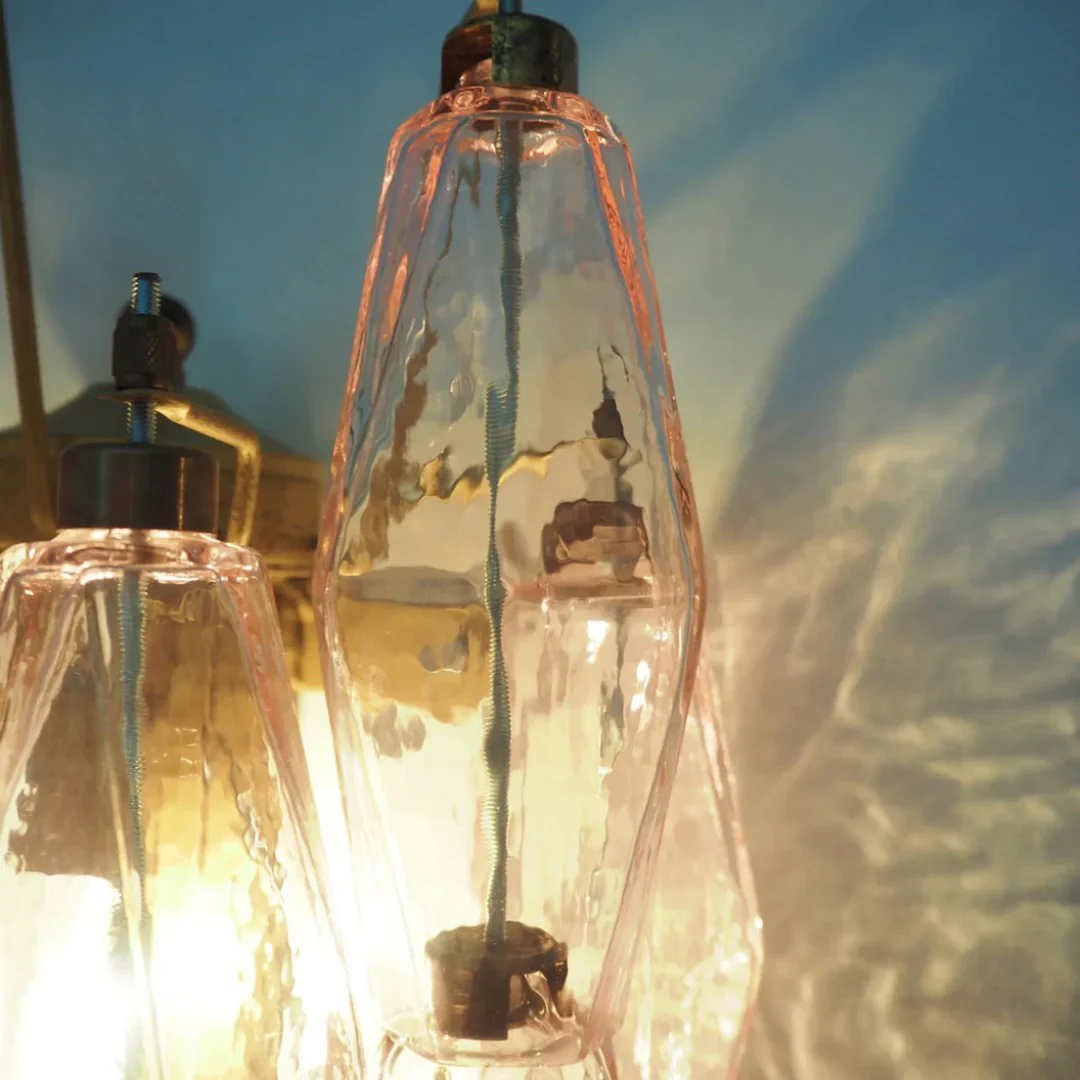 Murano Poliedri Pink Glass Wall Sconces - Image 14