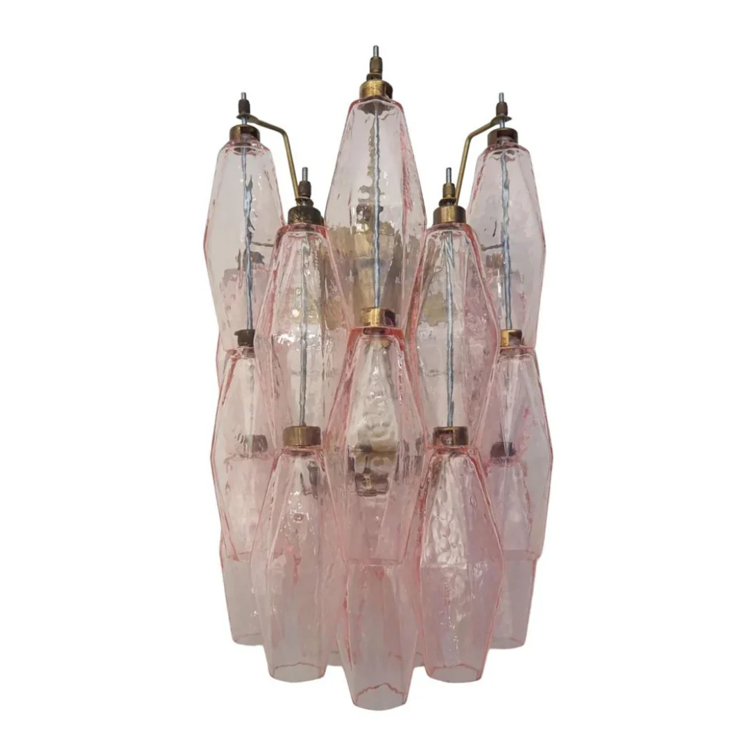 Murano Poliedri Pink Glass Wall Sconces - Image 21