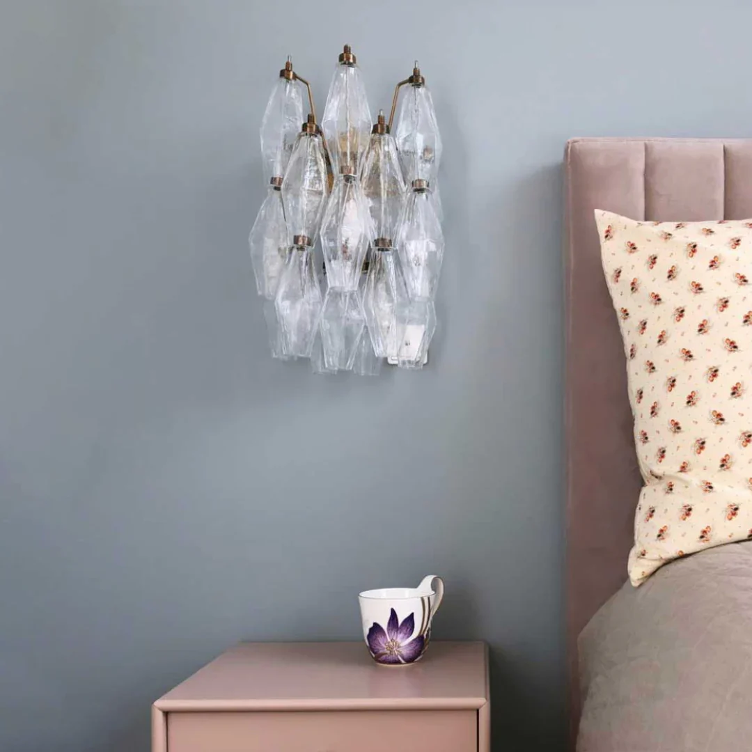 Murano Poliedri Transparent Glass Wall Sconces - Image 15