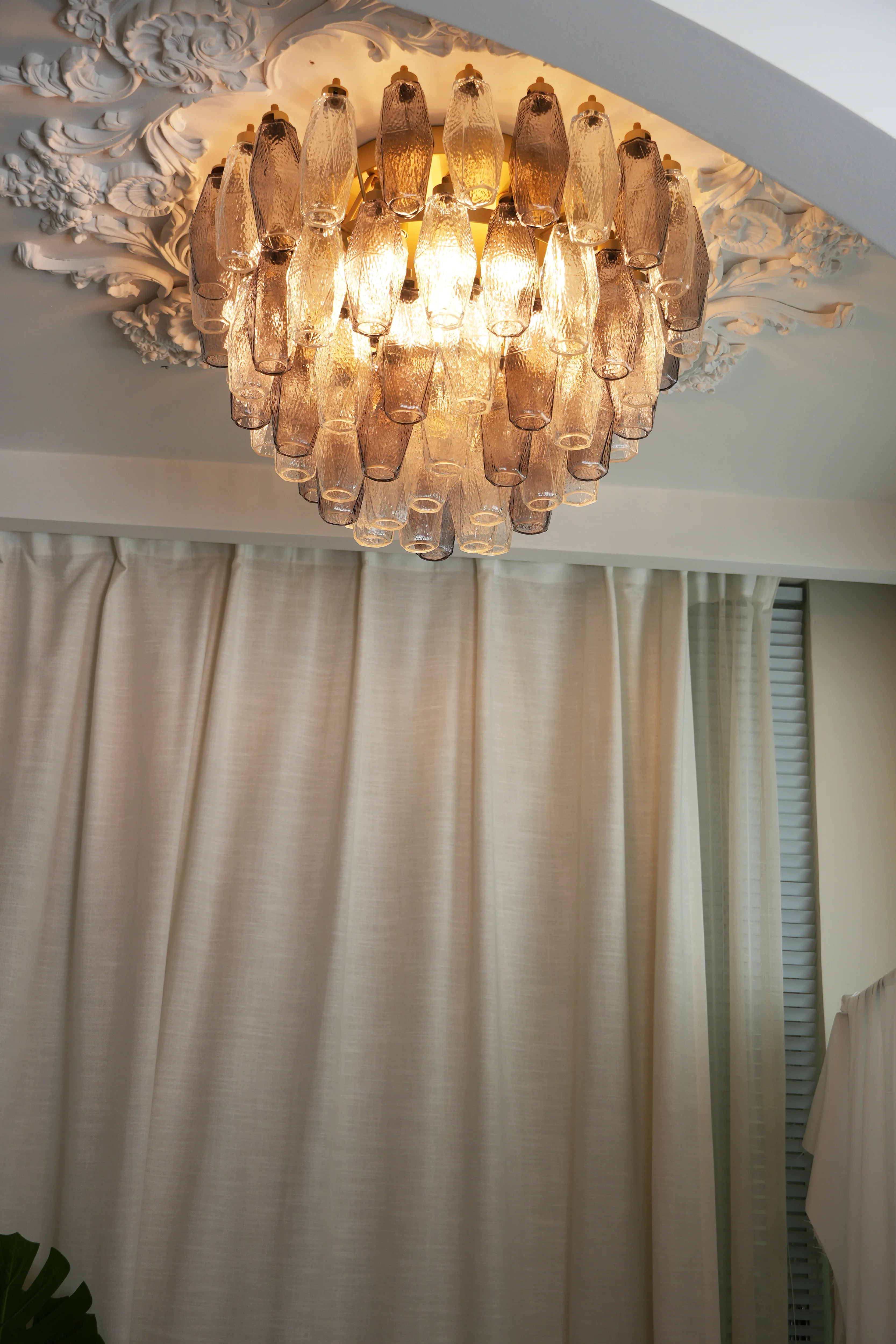 Murano Poliedri Transparent Smoked Ceiling Light - Image 5