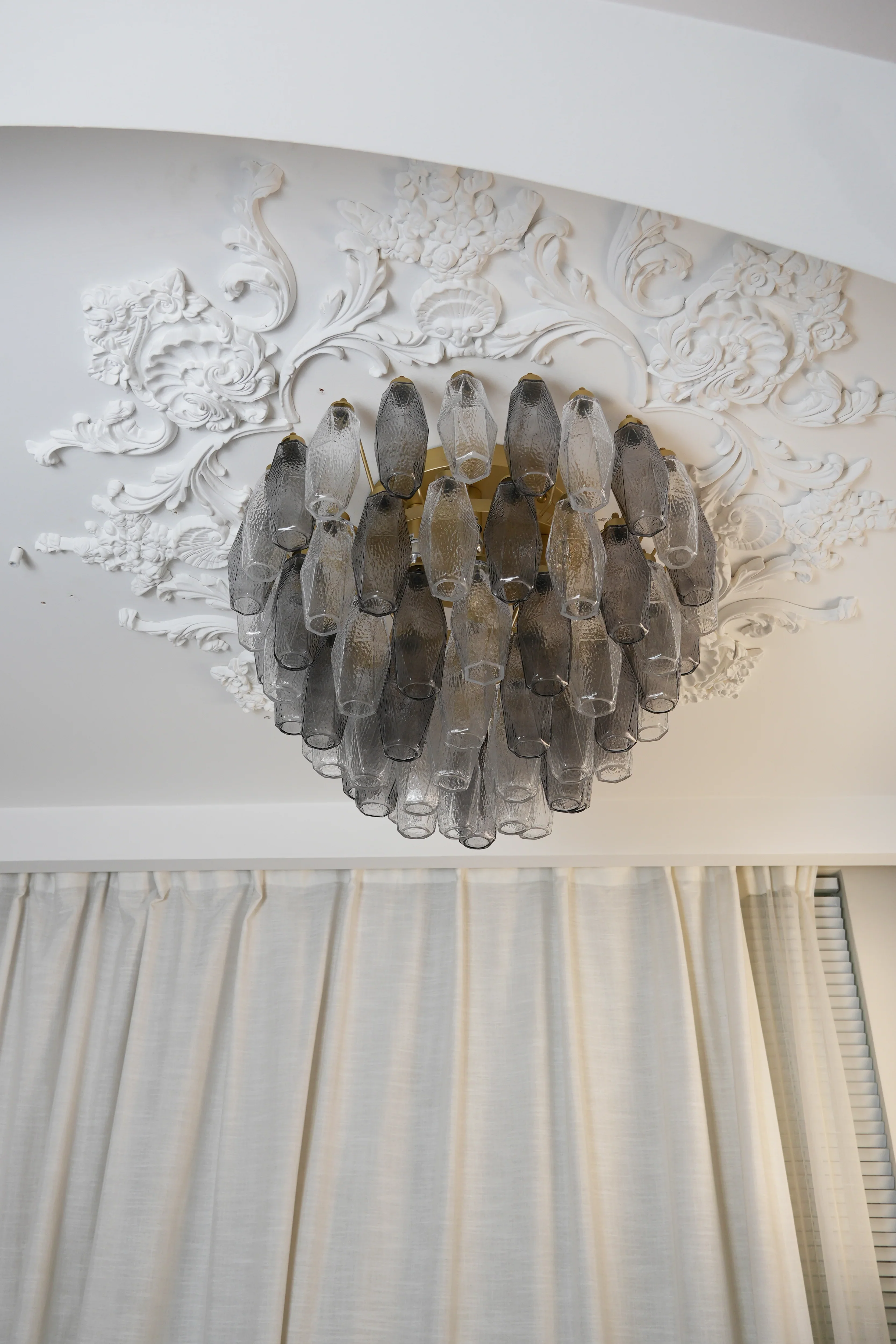 Murano Poliedri Transparent Smoked Ceiling Light - Image 6