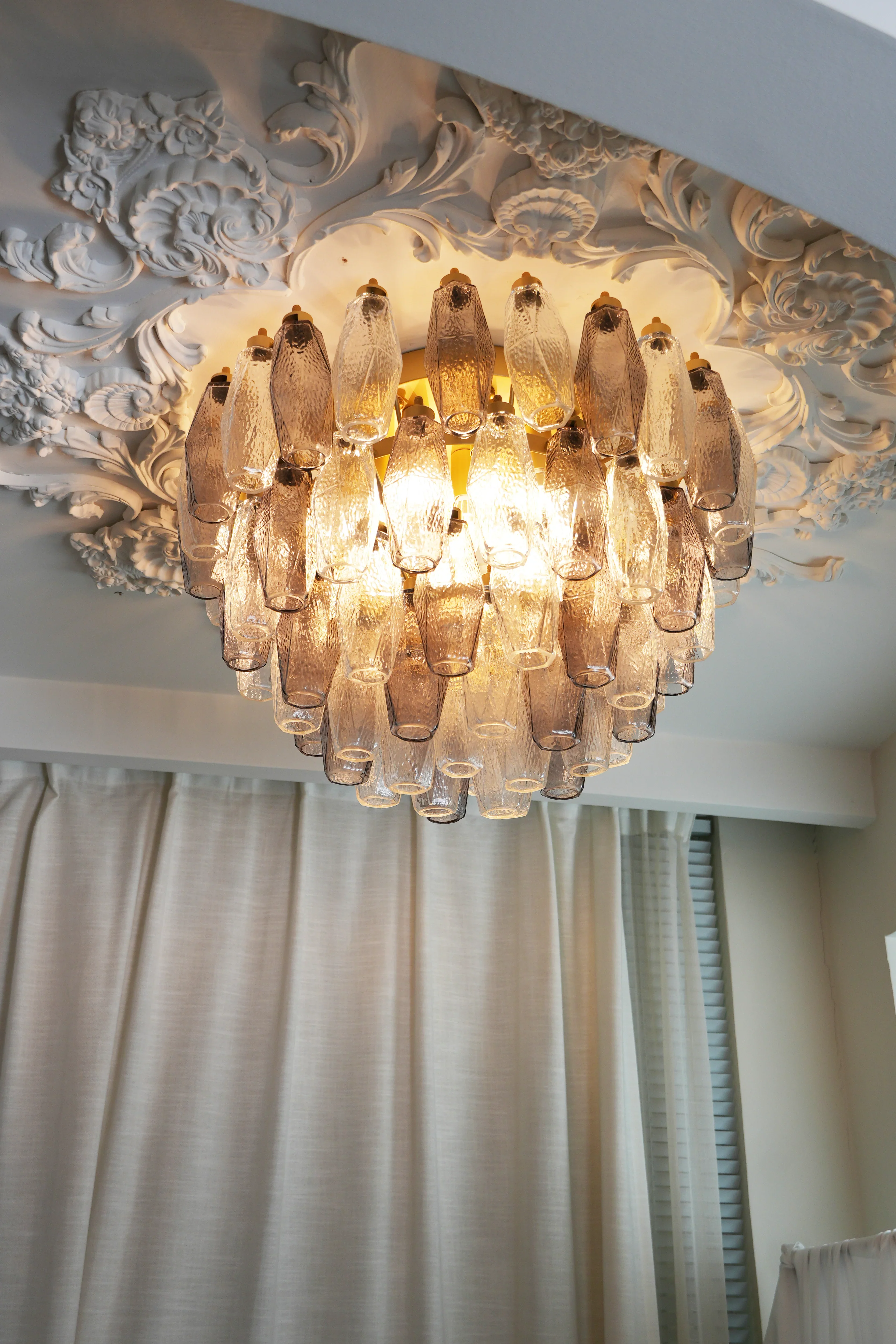 Murano Poliedri Transparent Smoked Ceiling Light - Image 7