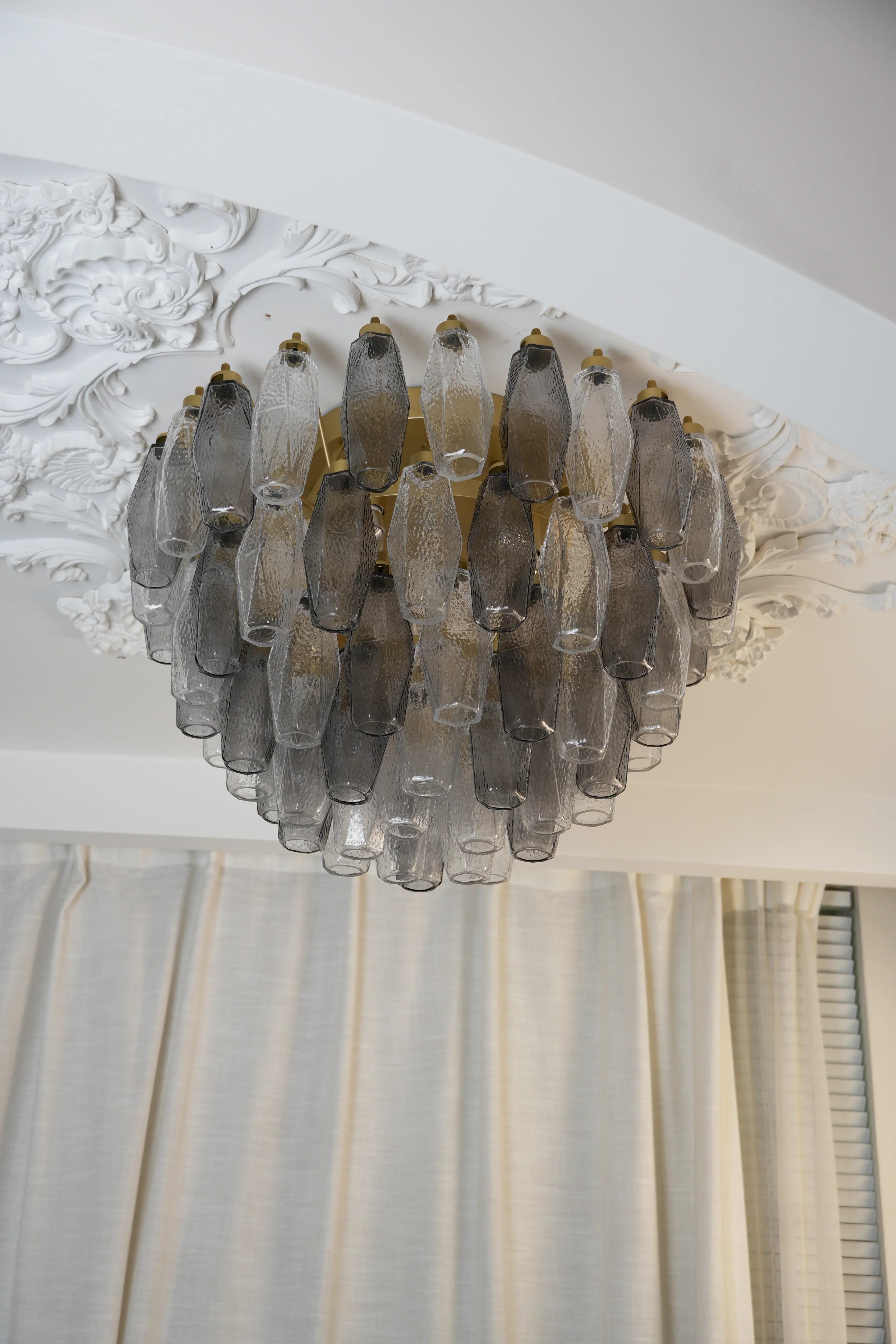 Murano Poliedri Transparent Smoked Ceiling Light - Image 8