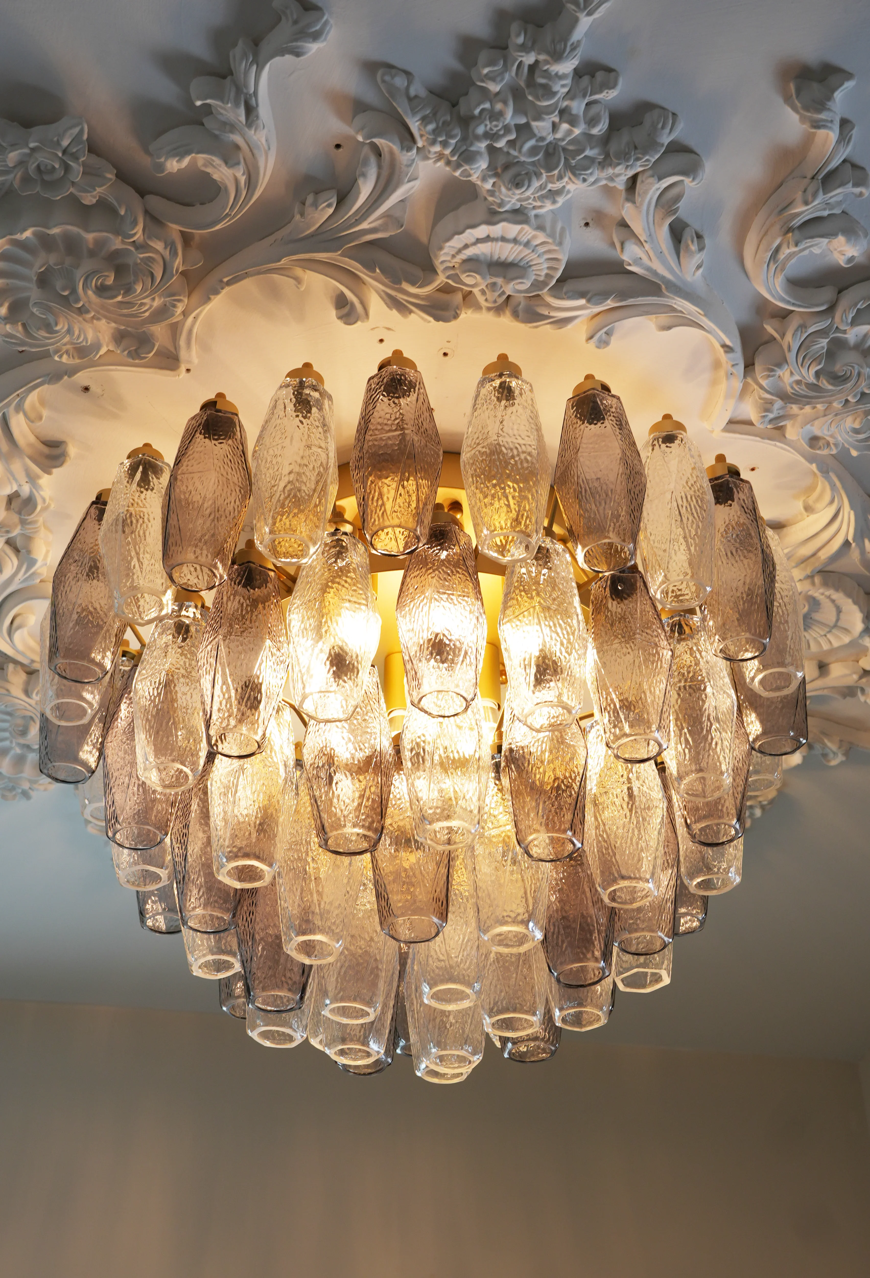 Murano Poliedri Transparent Smoked Ceiling Light - Image 9
