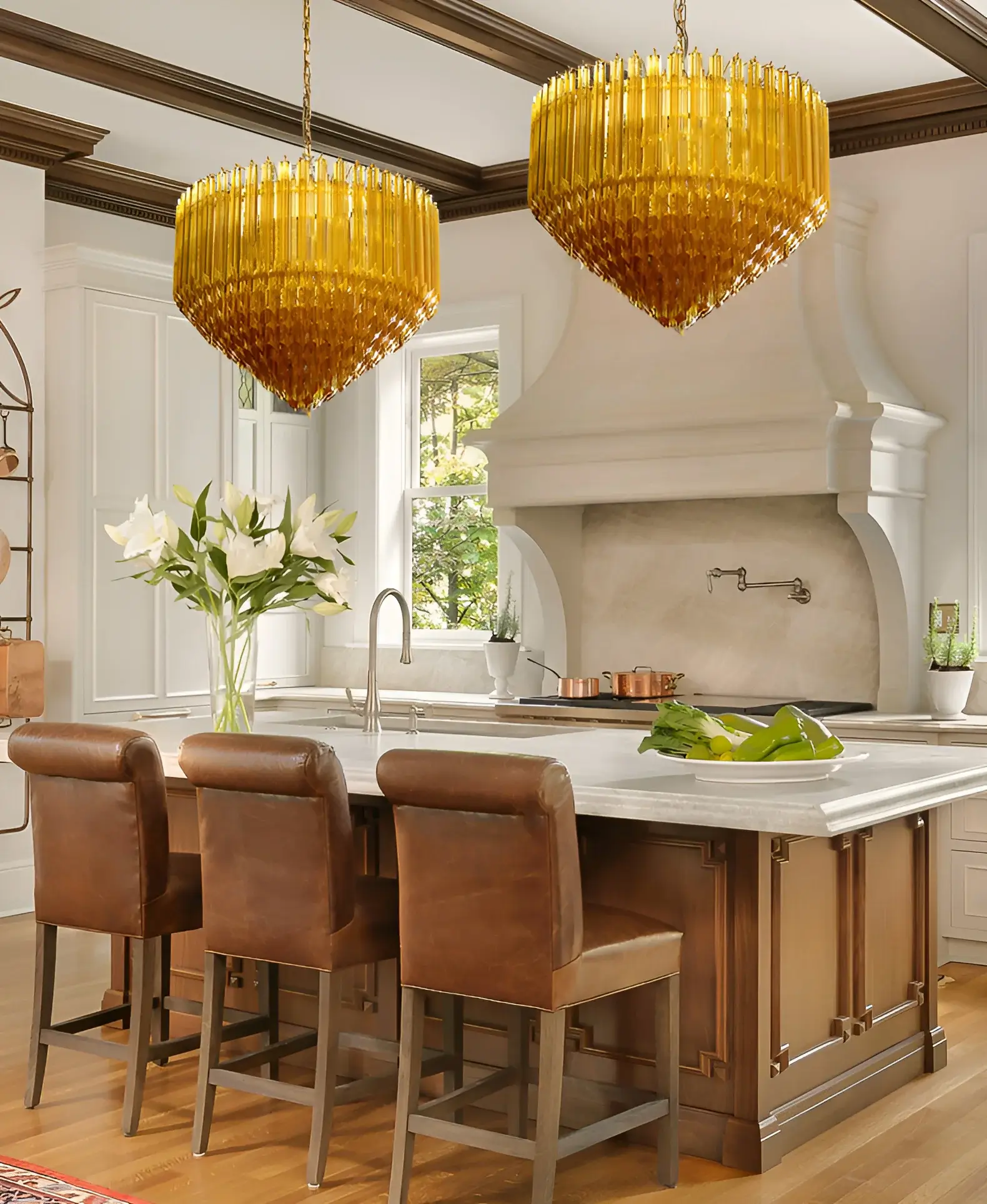 Murano Prisms Amber Chandelier - Image 3