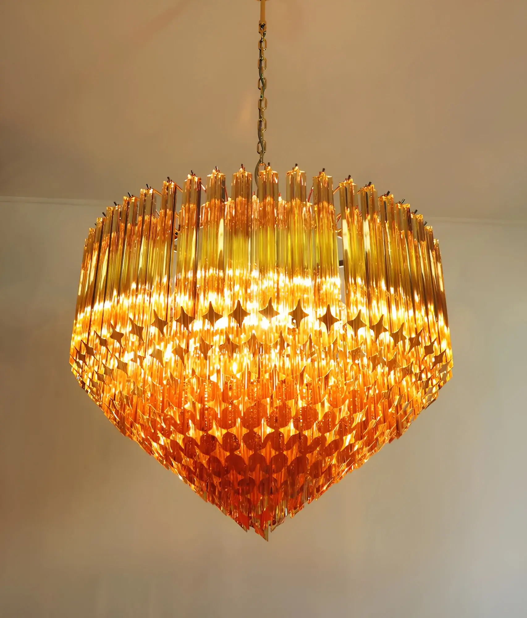 Murano Prisms Amber Chandelier - Image 6