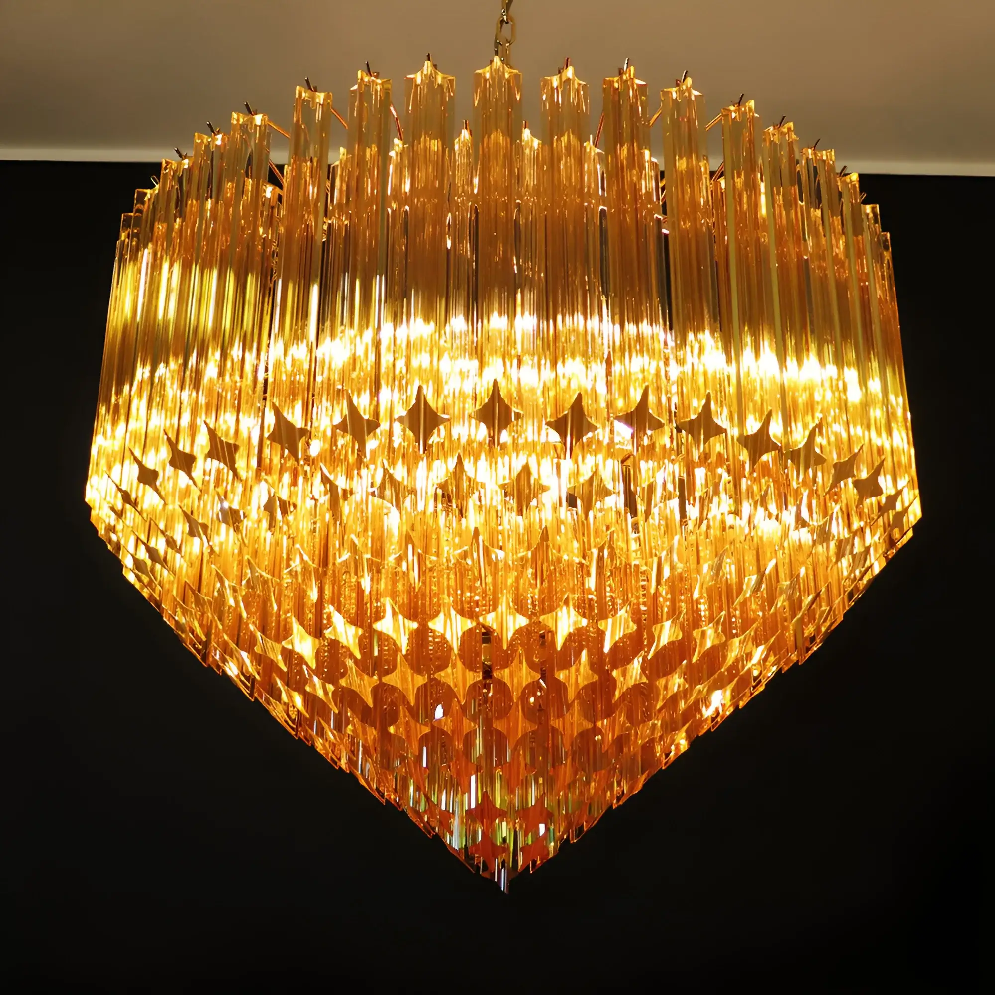 Murano Prisms Amber Chandelier - Image 7