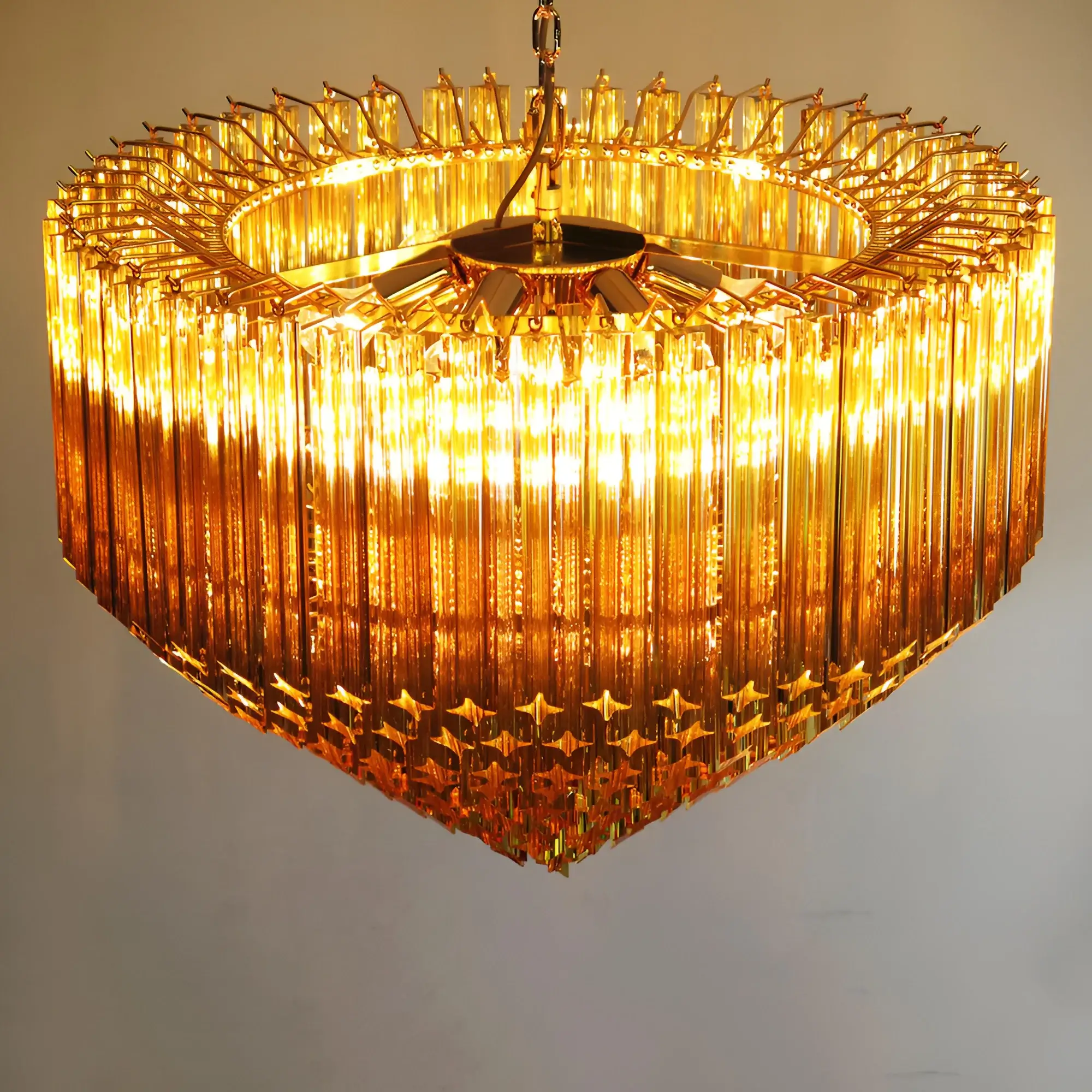 Murano Prisms Amber Chandelier - Image 9