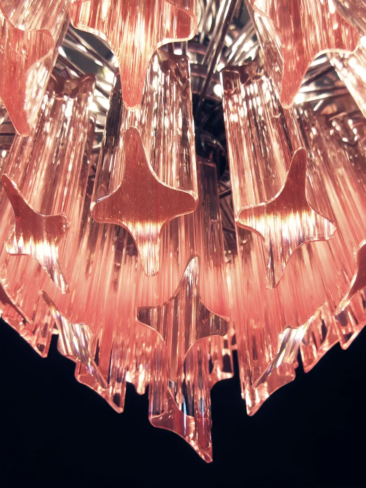 Murano Quadriedri Prisms Pink Chandelier - Image 15