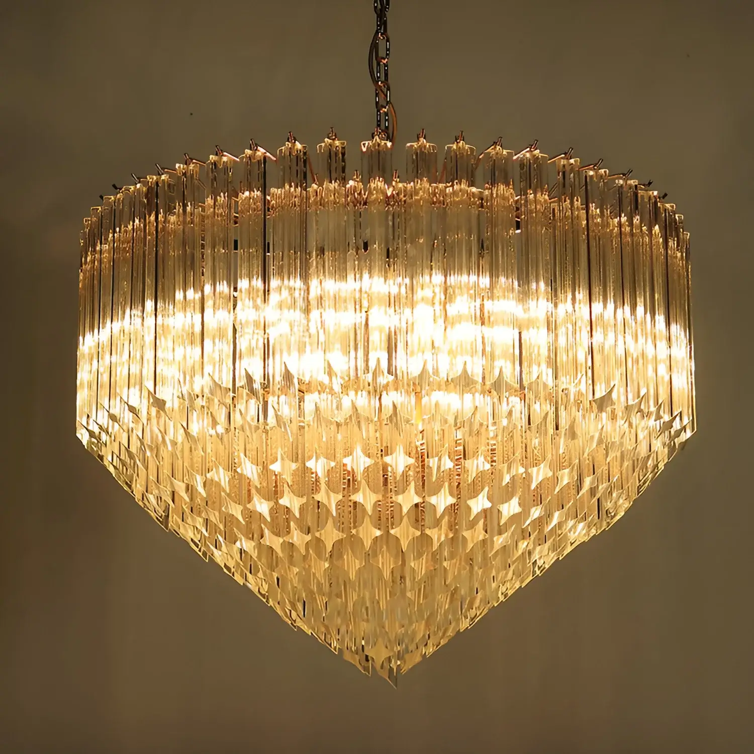 Murano Quadriedri Prisms Transparent Chandelier - Image 12