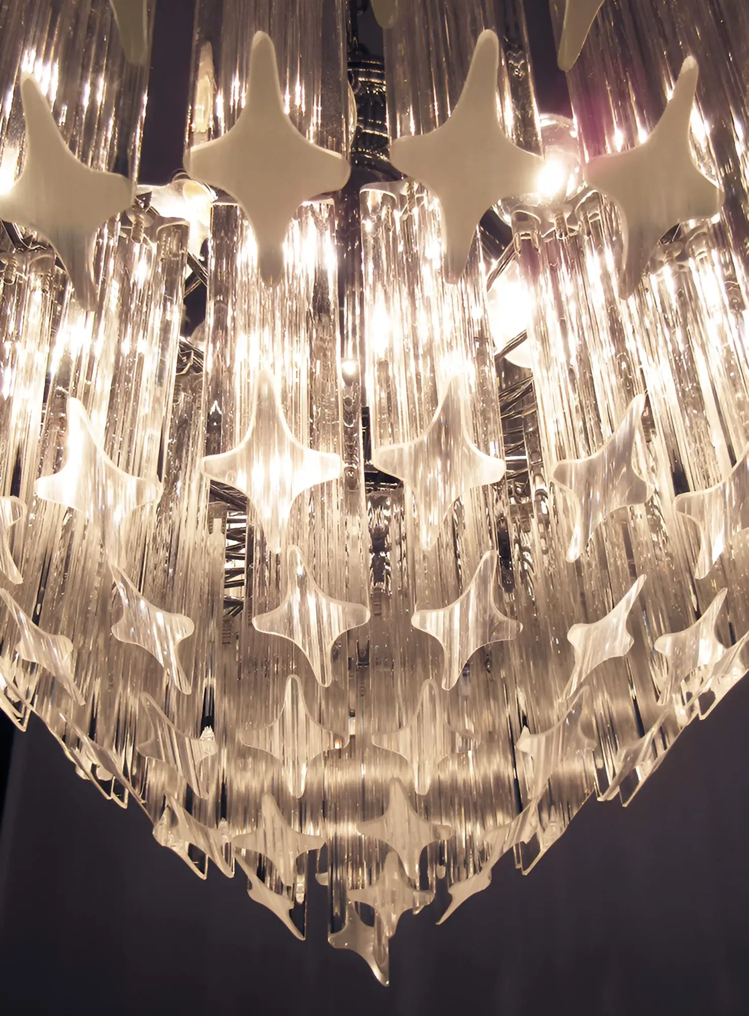 Murano Quadriedri Prisms Transparent Chandelier - Image 17